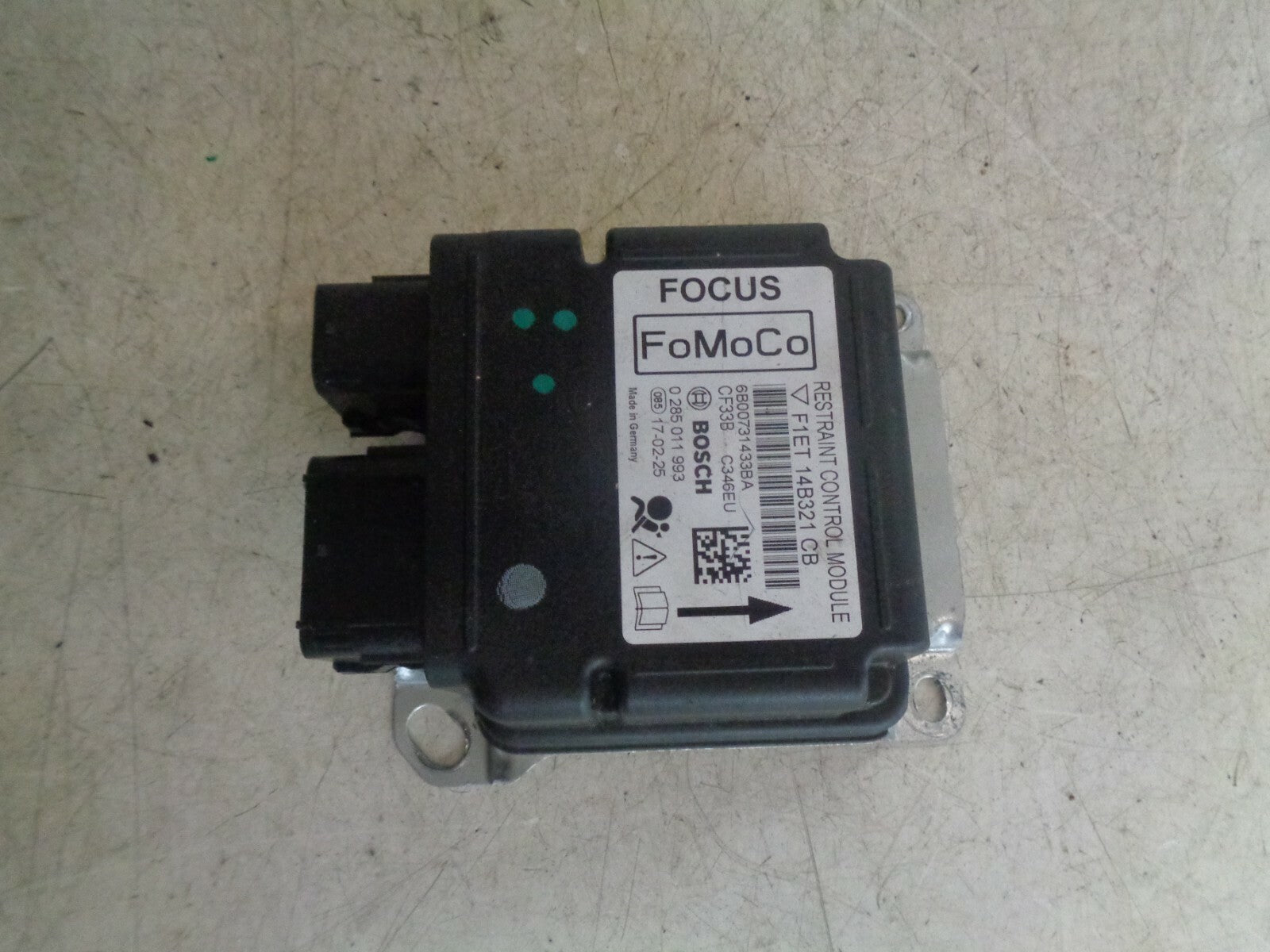 FORD FOCUS MK3 2016 FACELIFT DIESEL SAFETY BAG CONTROL UNIT MODULE F1ET14B321CB