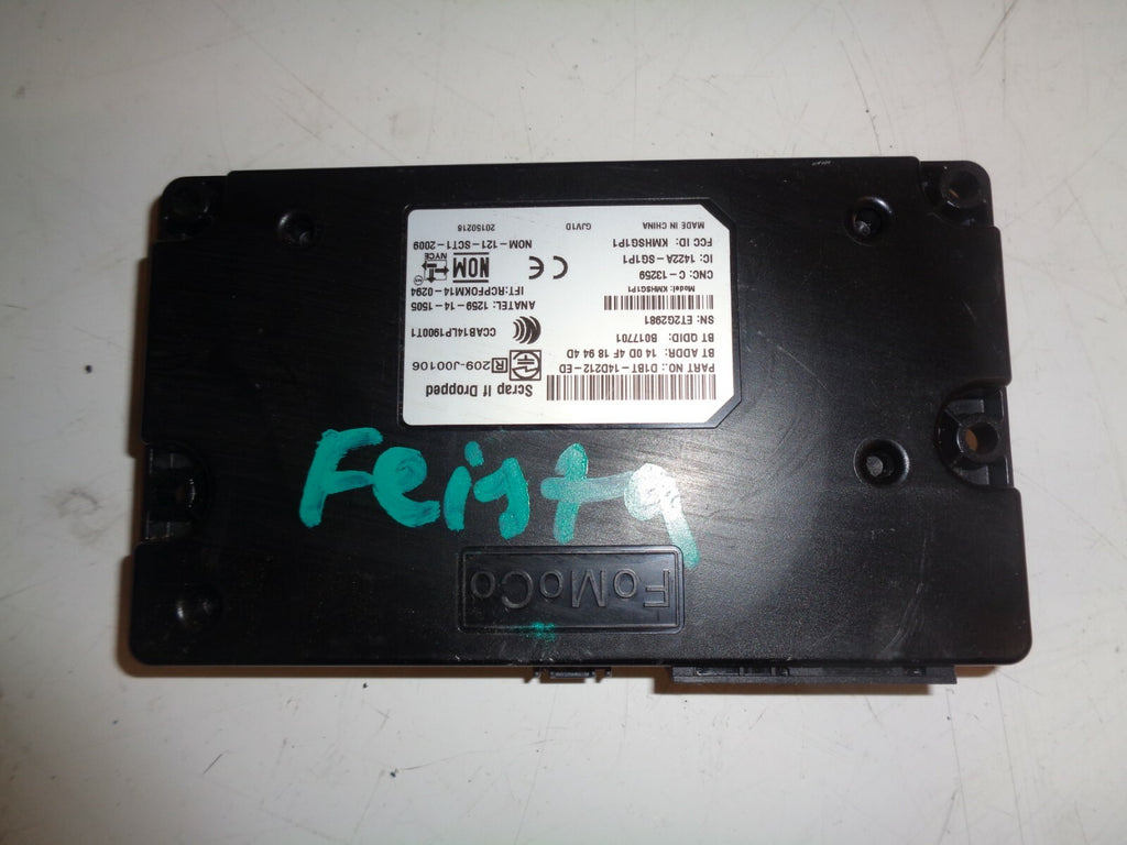 FORD FIESTA MK7 2015 BLUETOOTH VOICE CONTROL MODULE D1BT14D212ED