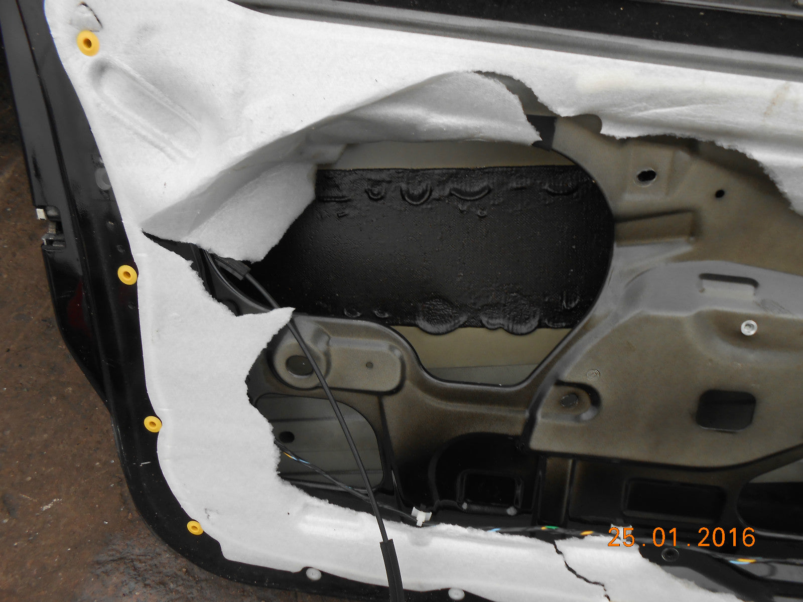 FIAT GRANDE PUNTO 2009 3 DOOR NS PASSENGER SIDE DOOR BLACK DAMAGED SIDE
