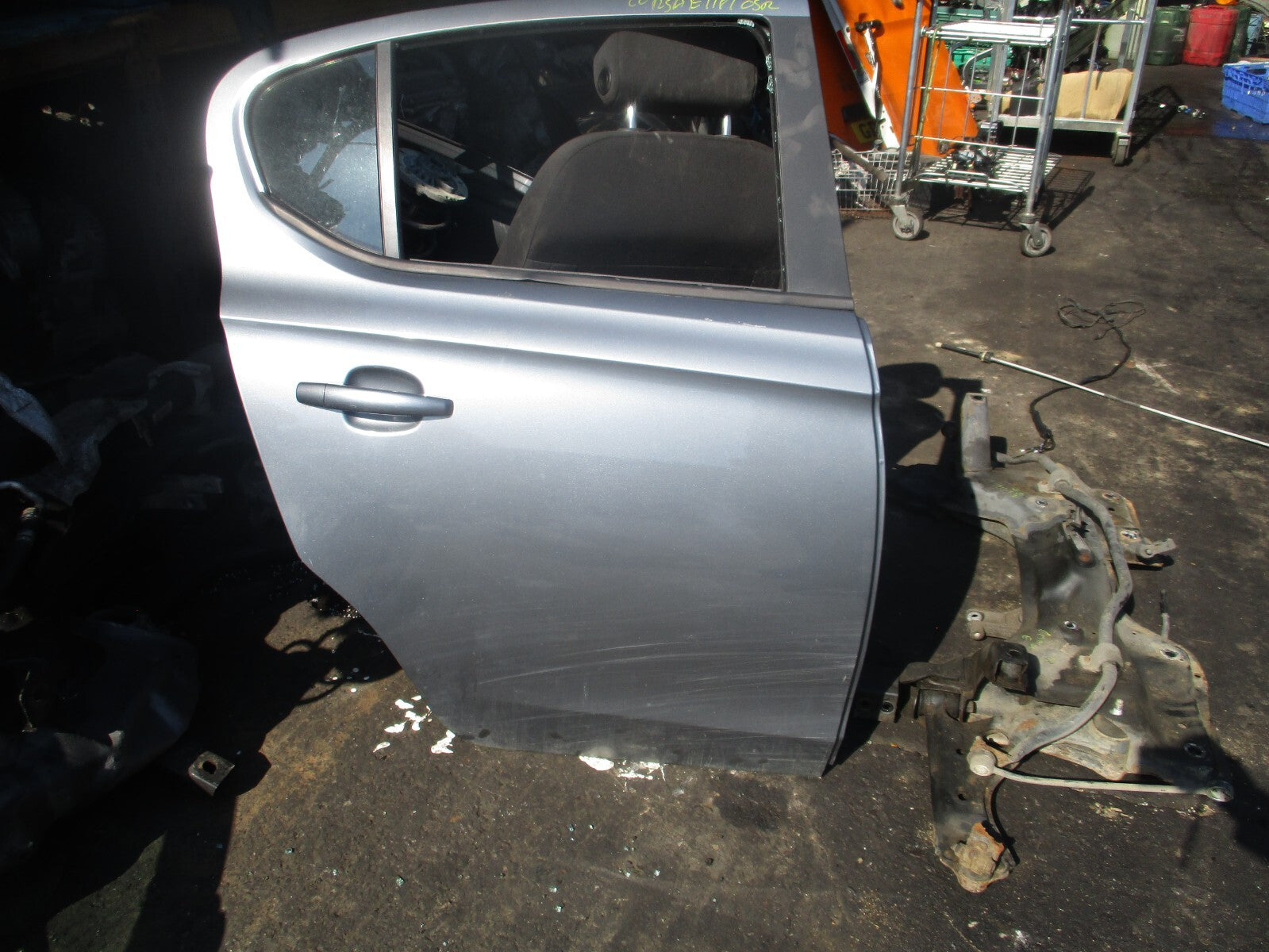 VAUXHALL CORSA E 2018 5 DOOR OSR DRIVER SIDE REAR DOOR GREY