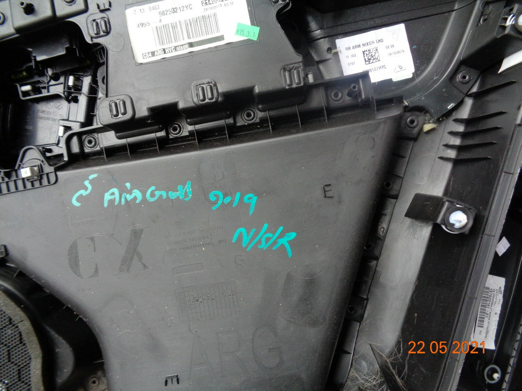 CITROEN C5 AIRCROSS 2019 NSR PASSENGER SIDE REAR DOOR DOOR CARD