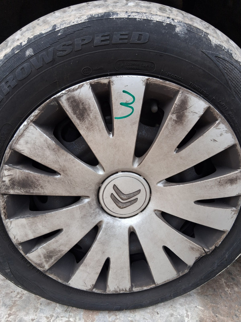 2017 CITROEN BERLINGO MK2 15 INCH STEEL WHEEL WITH TYRE 195/65R15