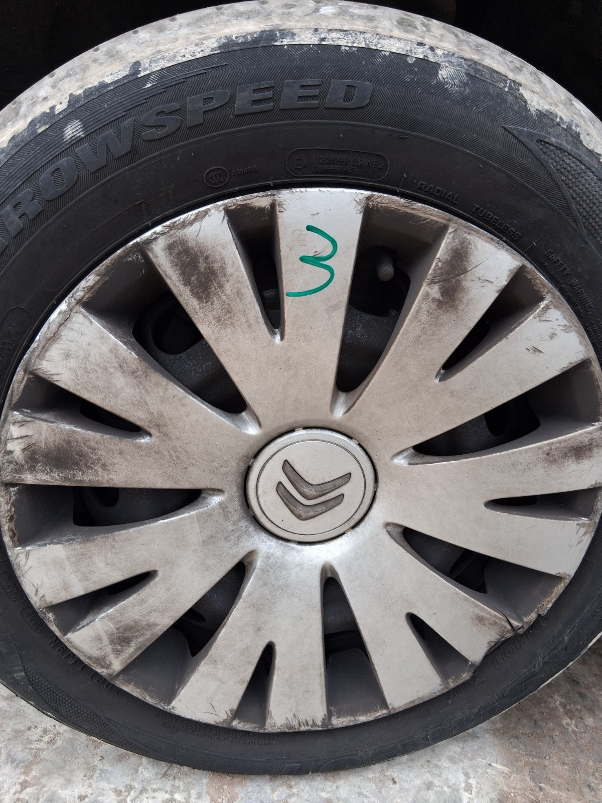 2017 CITROEN BERLINGO MK2 15 INCH STEEL WHEEL WITH TYRE 195/65R15