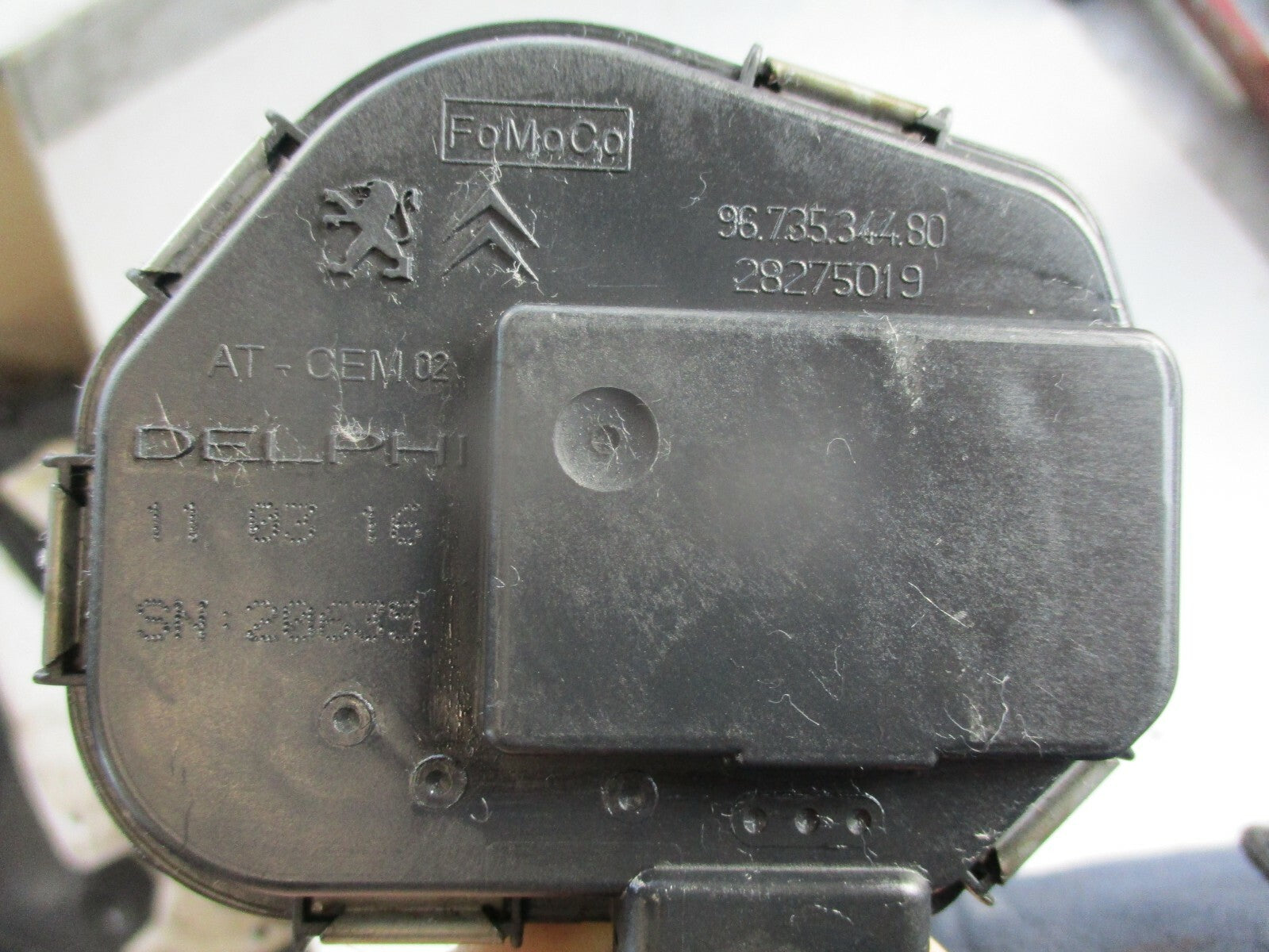 PEUGEOT 207 2009 1.6 DIESEL ENGINE THROTTLE BODY ASSEMBLY 9673534480  28275019