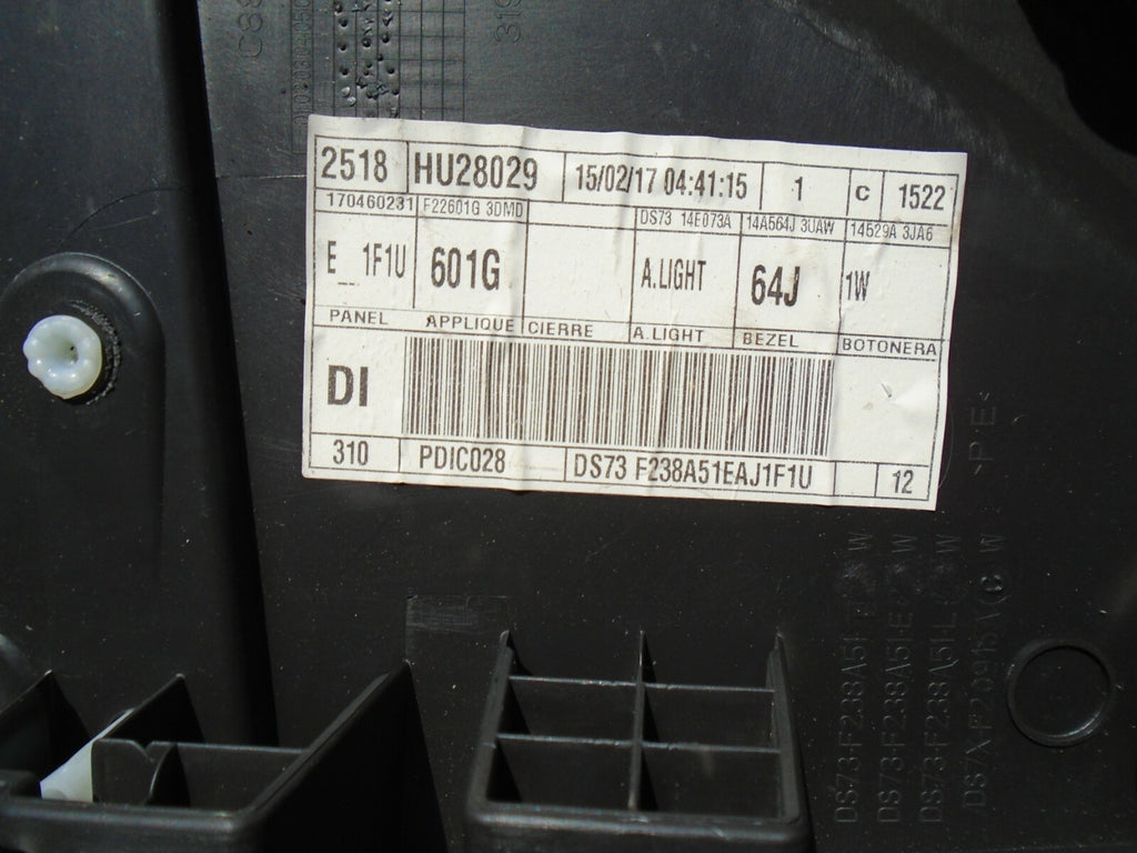 FORD MONDEO 2017 MK5 NSF PASSENGER LEFT SIDE FRONT DOOR CARD DS73F238A51EAC1F1U