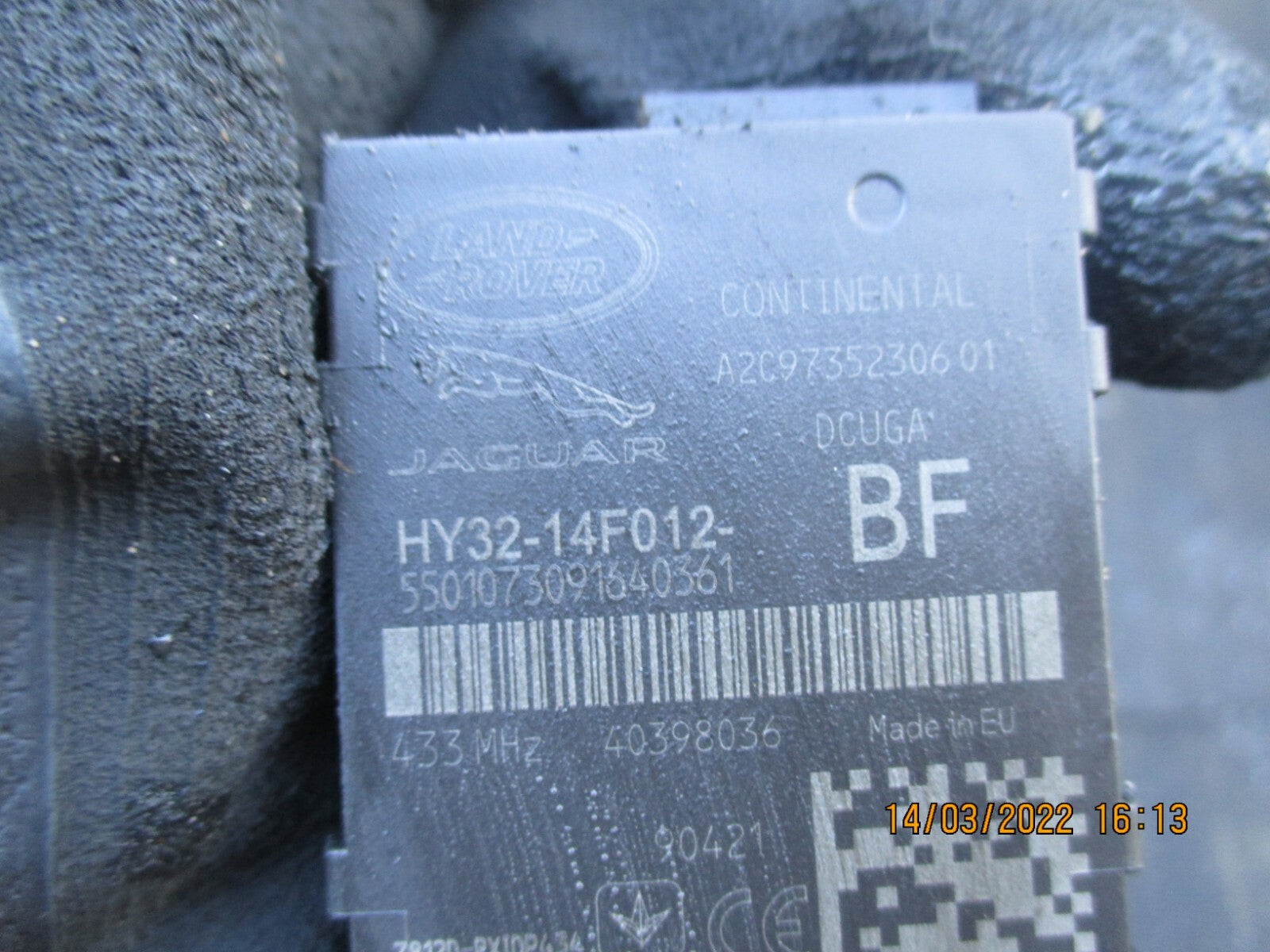 JAGUAR XE 2019 TYRE PRESSURE RADIO RECEIVER CONTROL MODULE HY32-14F012-BF