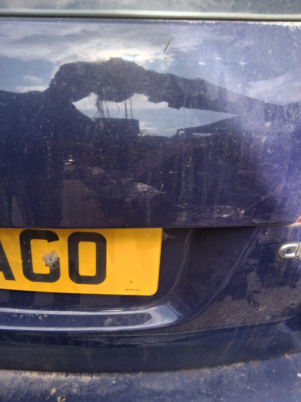 2013 VAUXHALL ASTRA J ESTATE REAR BARE TAILGATE BOOTLID BLUE