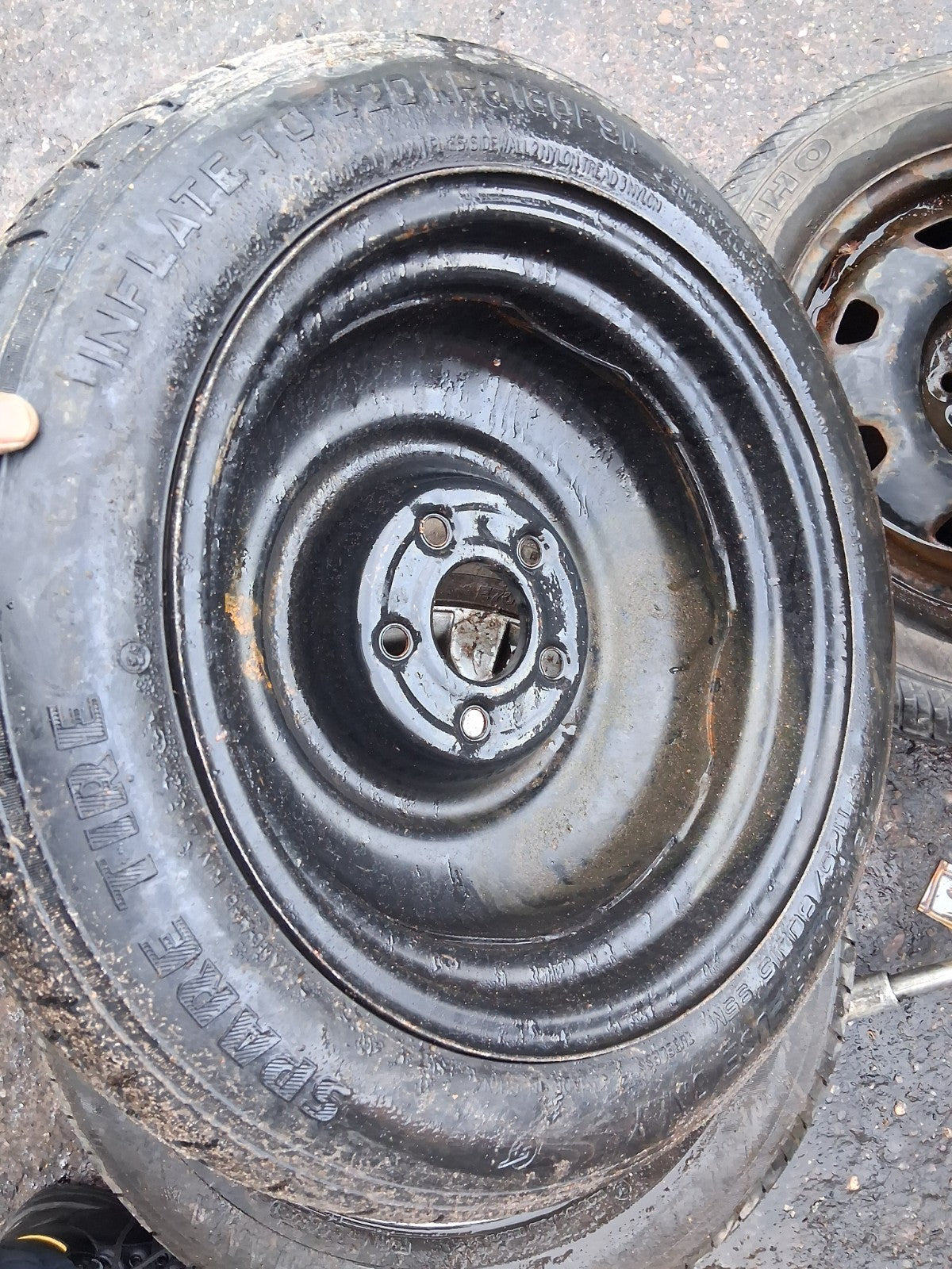 2010 KIA CEED HYUNDAI I30 SPACESAVER WHEEL WITH TYRE T125/60D15 529101H900