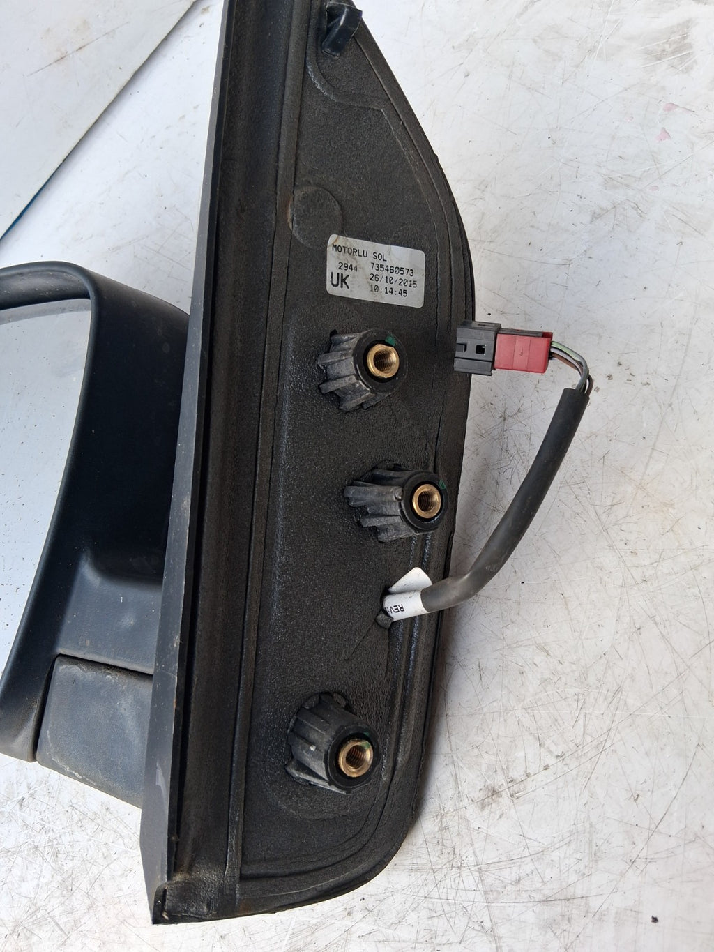 2015 FIAT FIORINO NS PASSENGER SIDE LEFT WING MIRROR BLACK 735460573
