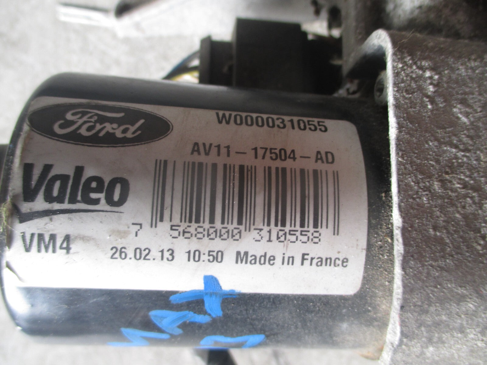 FORD B MAX 2013 FRONT LEFT PASSENGER SIDE WINDSCREEN WIPER MOTOR AV1117504AD