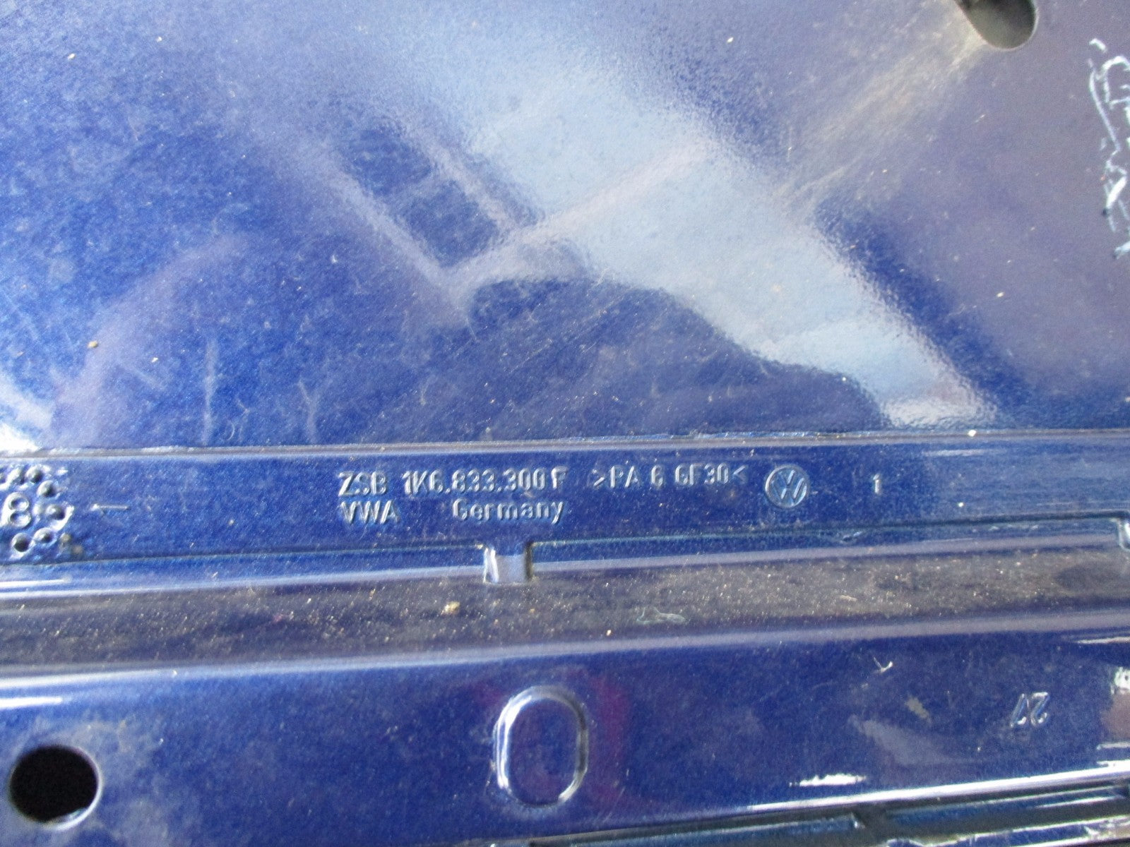 VOLKSWAGEN VW GOLF MK5 2006 OSR DRIVER SIDE REAR EXTERNAL DOOR SKIN BLUE