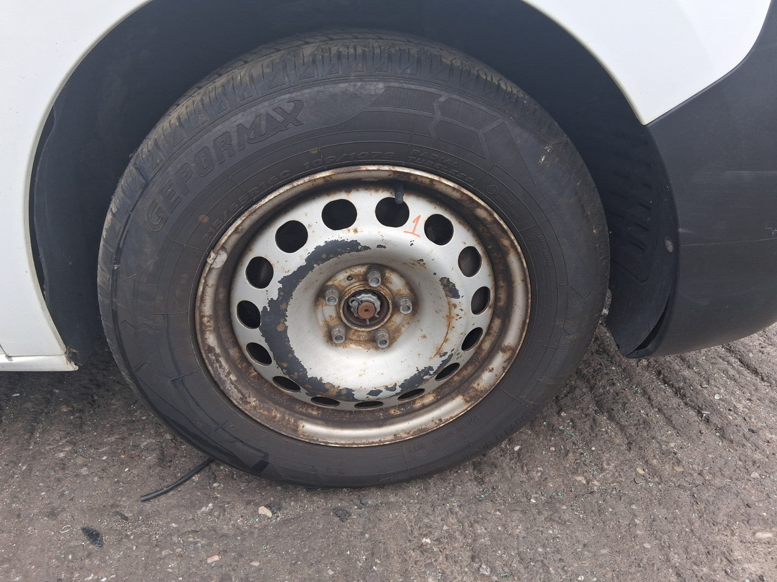 2019 CITROEN DISPATCH VIVARO MK3 16 INCH STEEL WHEEL WITH TYRE 215/65R16C REF 1