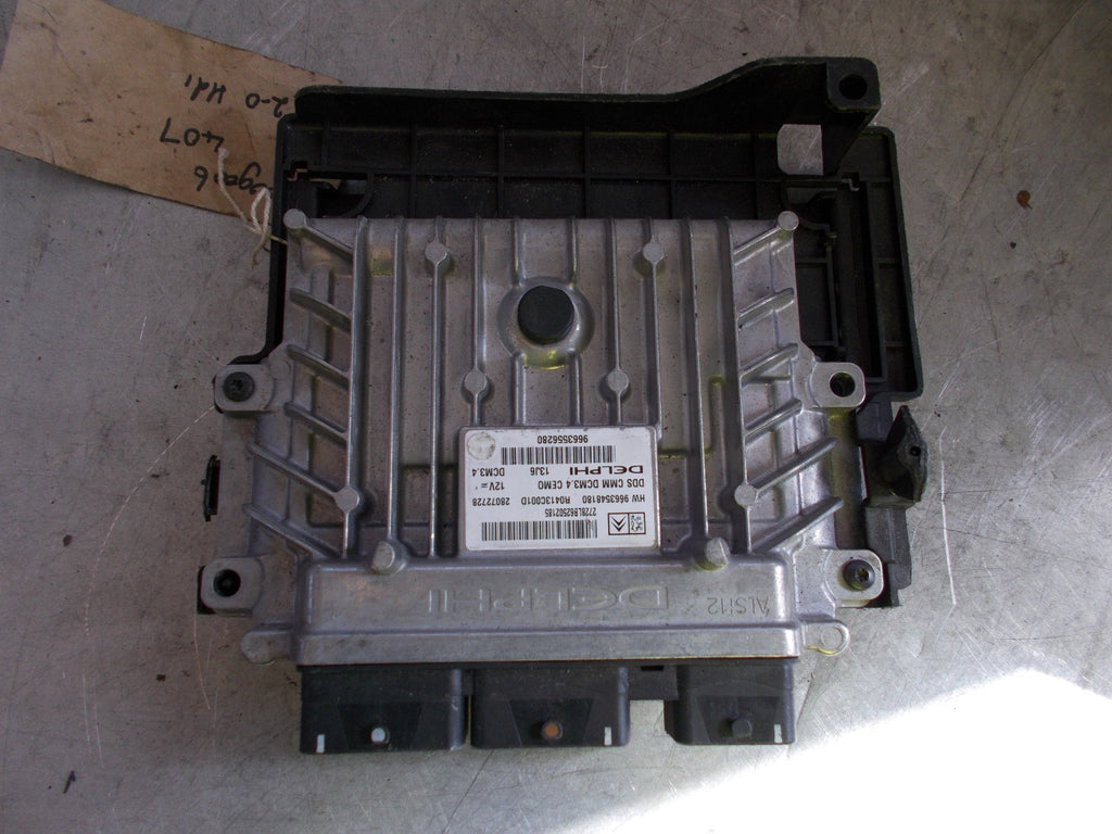 PEUGEOT 407 2.0 HDI DIESEL ENGINE ECU 9663556280