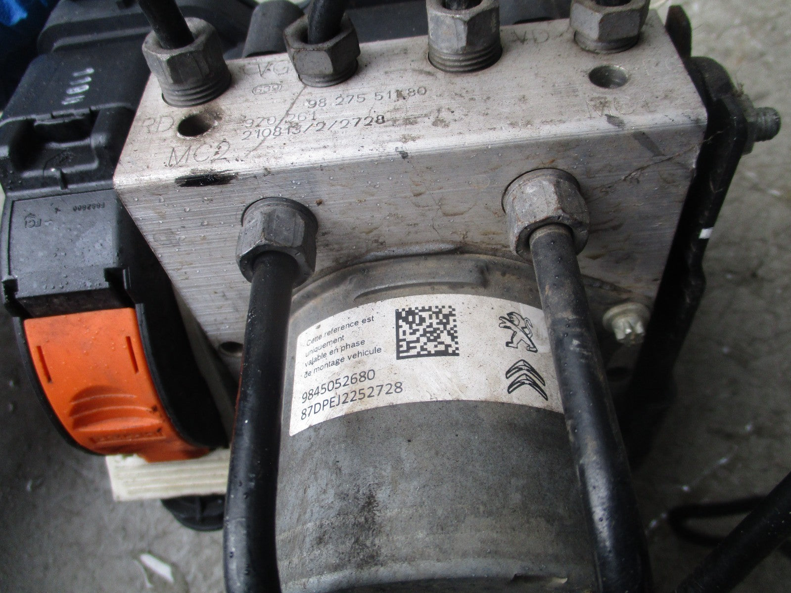 2021 CITROEN BERLINGO ABS PUMP MODULATOR CONTROL UNIT 9845052680