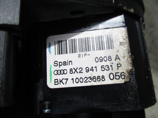 2018 AUDI A1 8X HEADLIGHT CONTROL SWITCH 8X29411531P