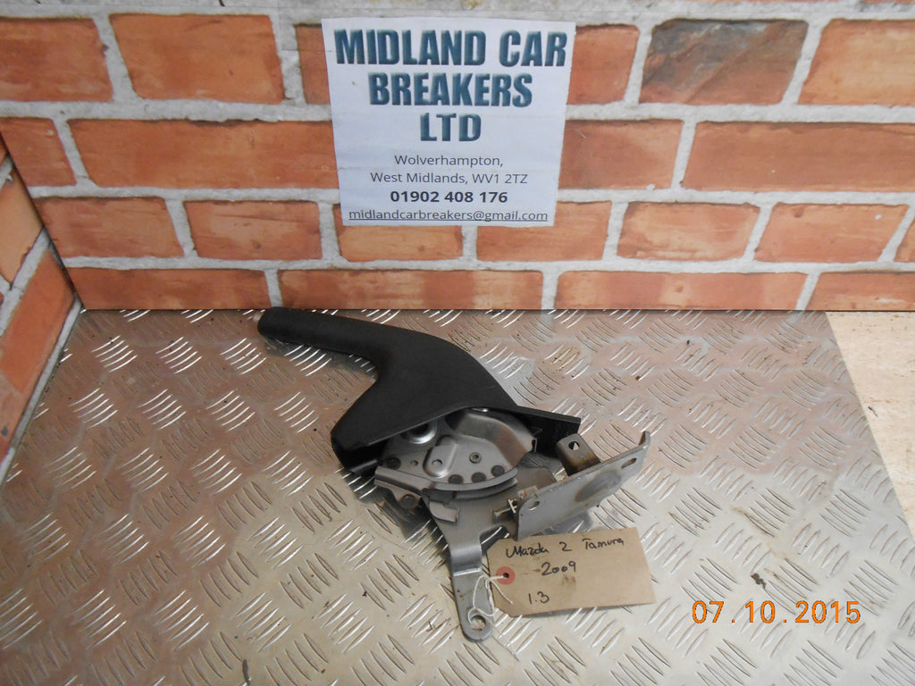 MAZDA 2 DE 2009 3DR BLACK HANDBRAKE HAND BRAKE HANDLE LEVER MECHANISM D651
