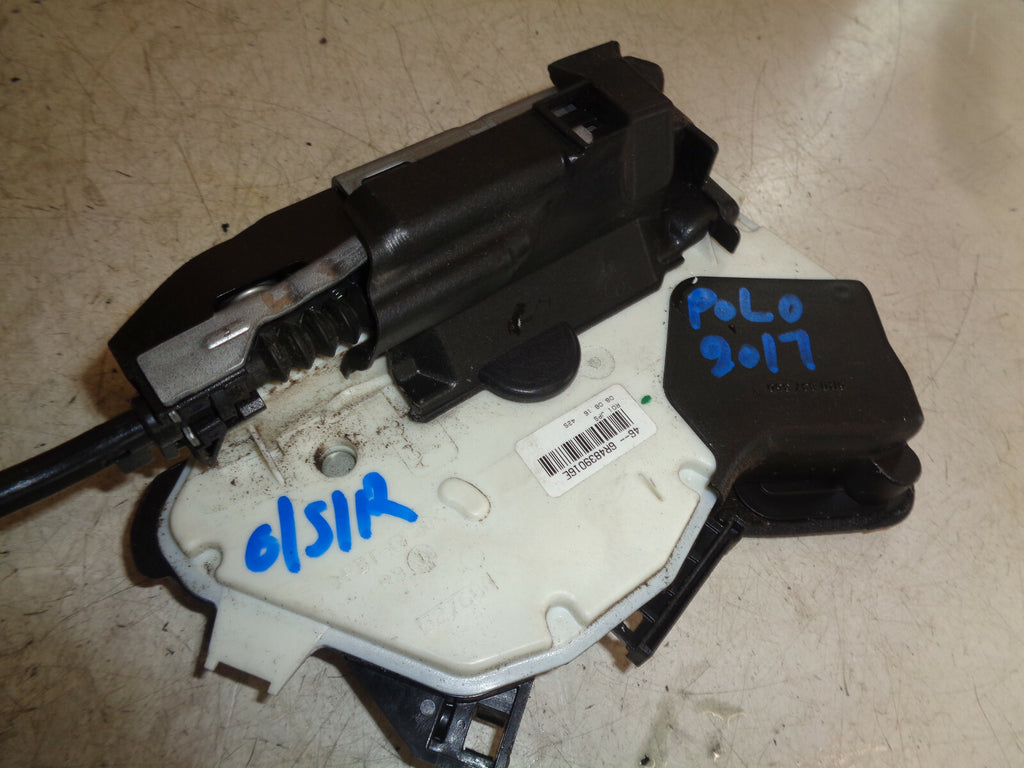 VW VOLKSWAGEN POLO 2017 OSR DRIVER SIDE REAR DOOR LOCK MECHNAISM 6R4839016E