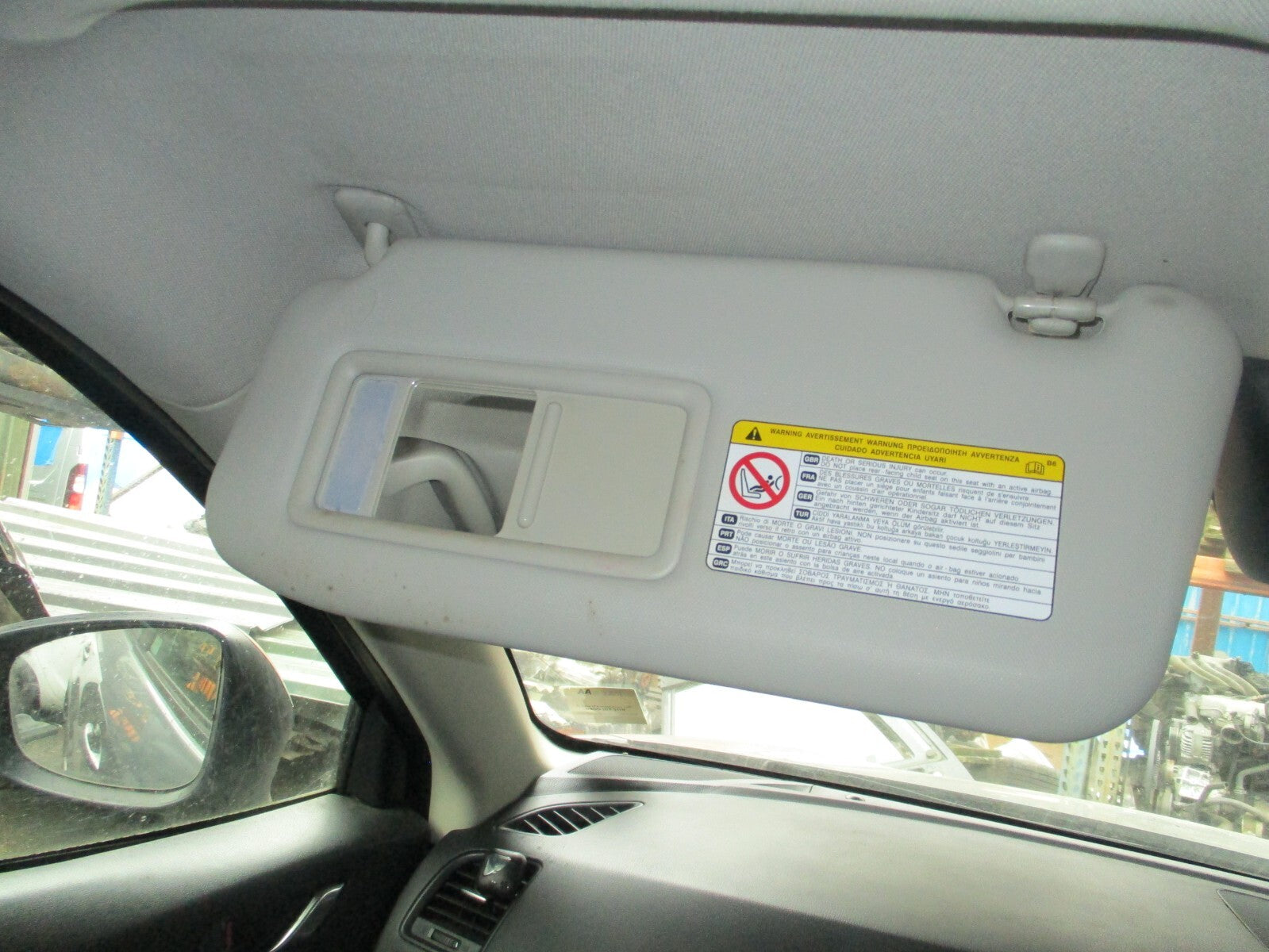 2013 MAZDA CX 5 MK1 NSF PASSENGER SIDE FRONT SUN VISOR