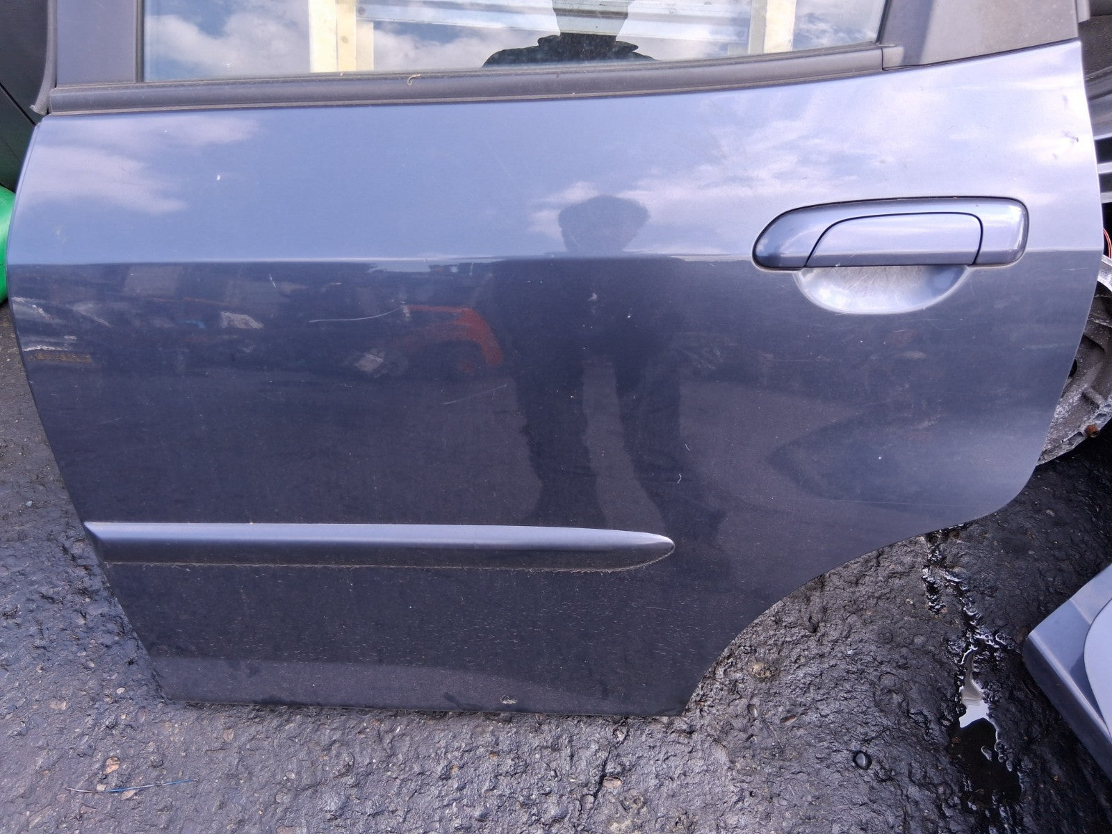 2007 HONDA JAZZ MK2 NSR PASSENGER SIDE REAR LEFT COMPLETE DOOR BLUE