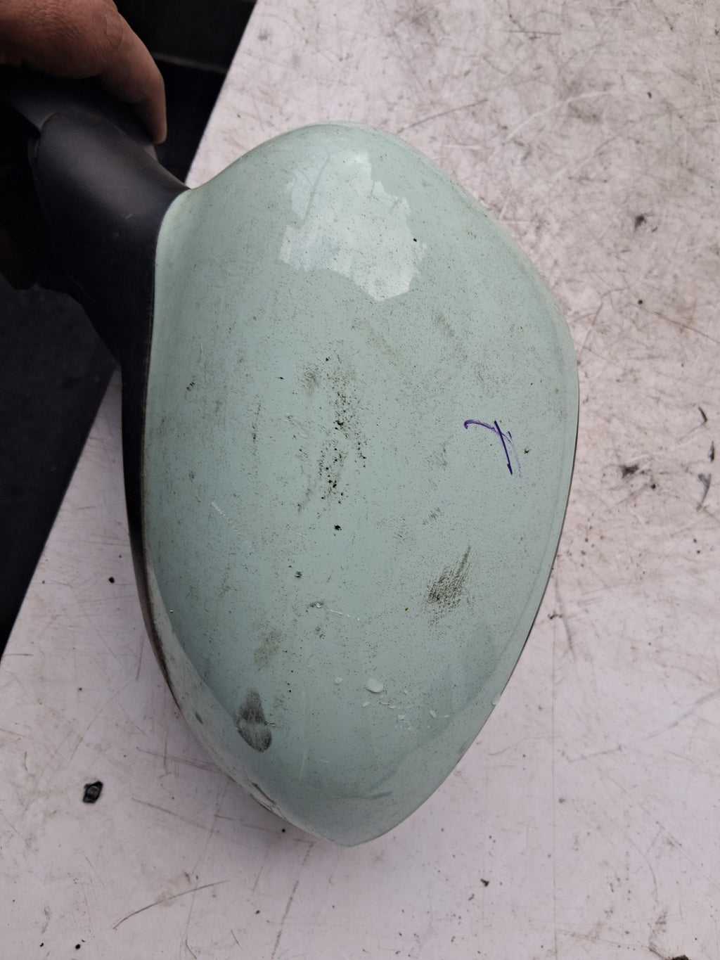 2015 FIAT 500 LOUNGE NSF PASSENGER SIDE FRONT LEFT WING MIRROR GREEN