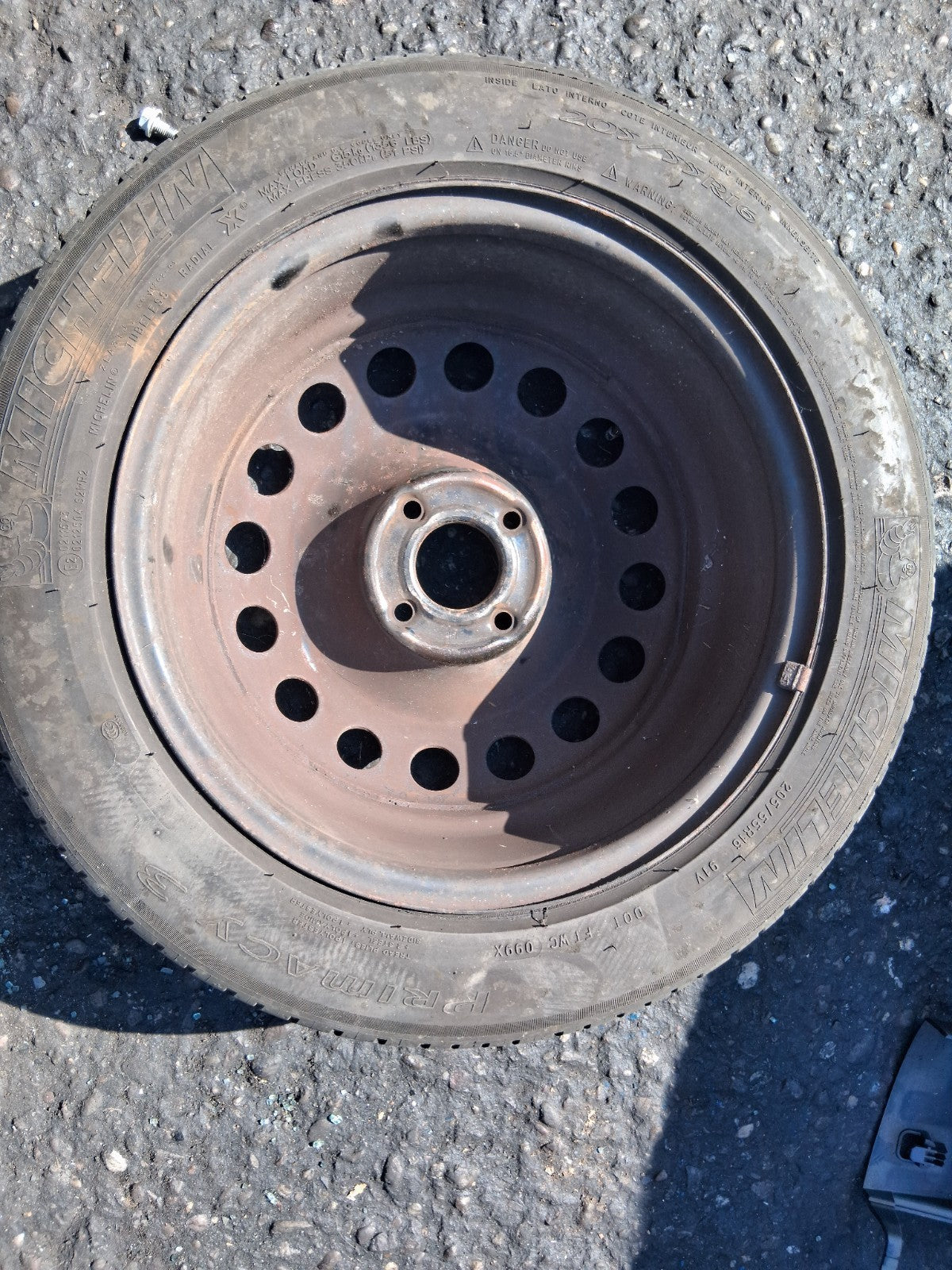 2013 CITROEN C4 MK2 16 INCH STEEL WHEEL WITH TYRE 205/55R16