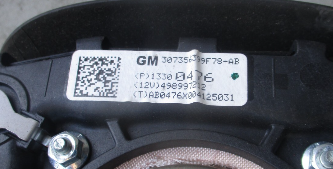 VAUXHALL MERIVA B  2014 STEERING WHEEL AIRBAG