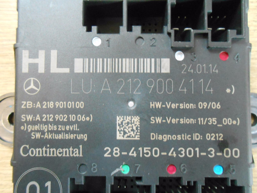 MERCEDES C CLASS S204 2013 OSF DRIVER SIDE FRONT DOOR MODULE ECU A2129004114 HL