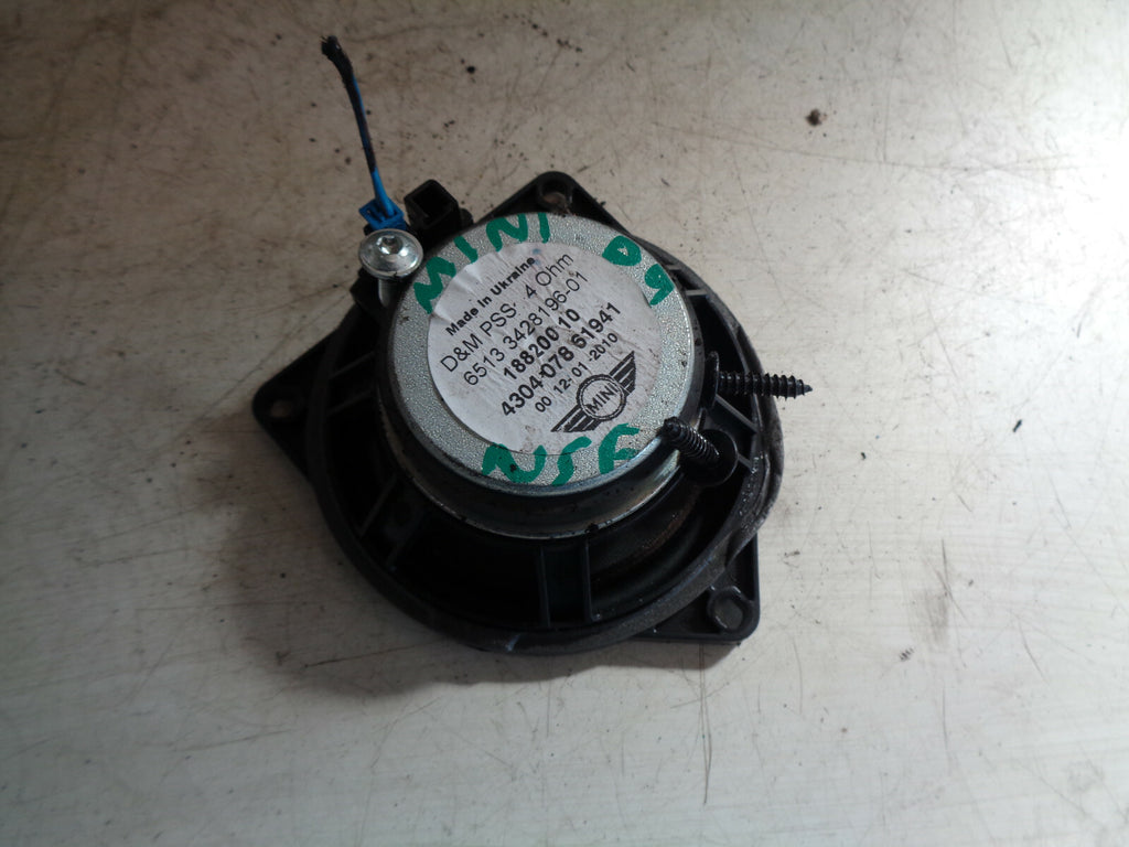 BMW MINI COOPER 2009 NSF PASSENGER SIDE FRONT DOOR SPEAKER 3428196