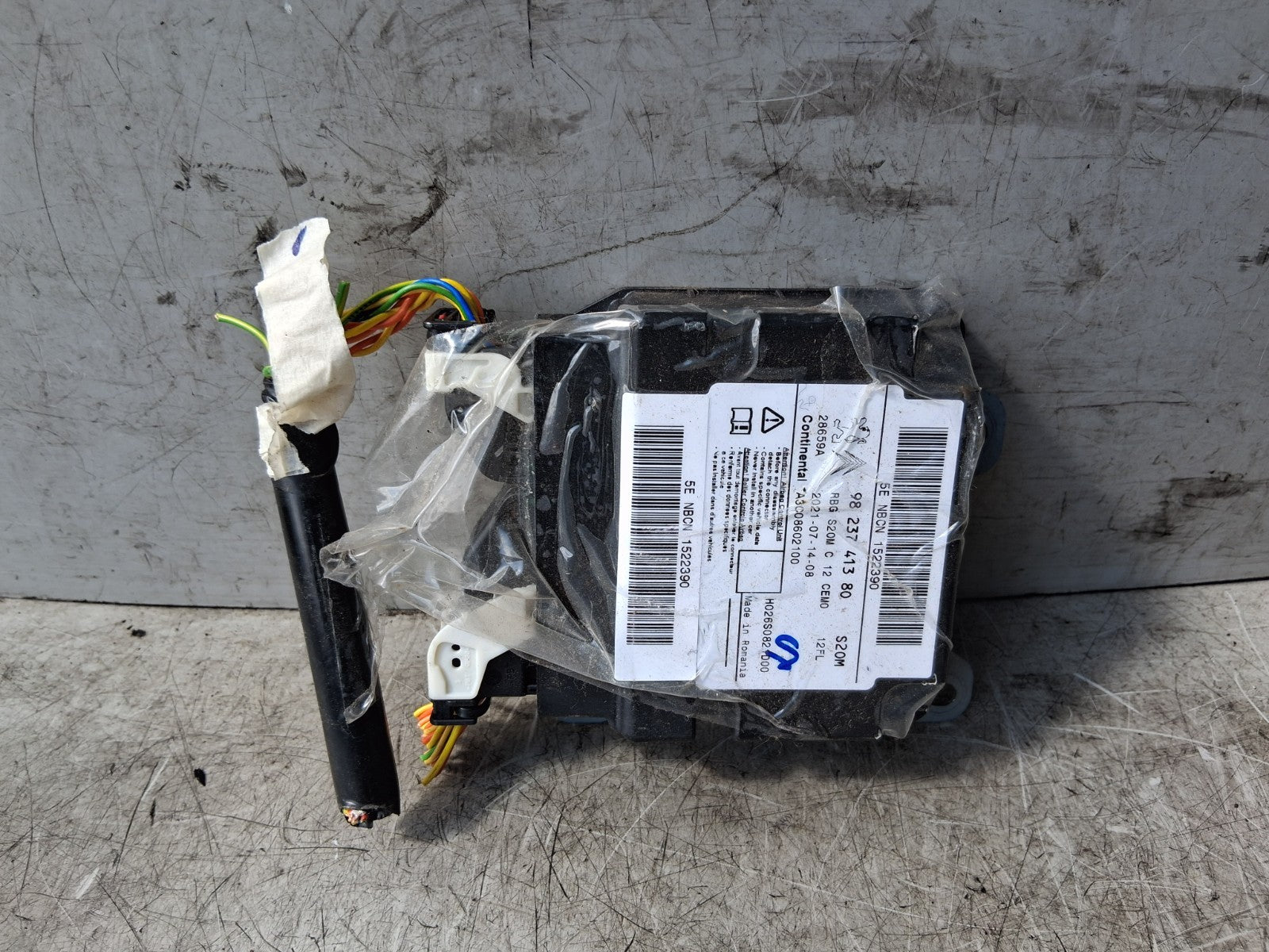2021 CITROEN C3 MK3 ECU AIRBAG CONTROL MODULE UNIT 9823741380