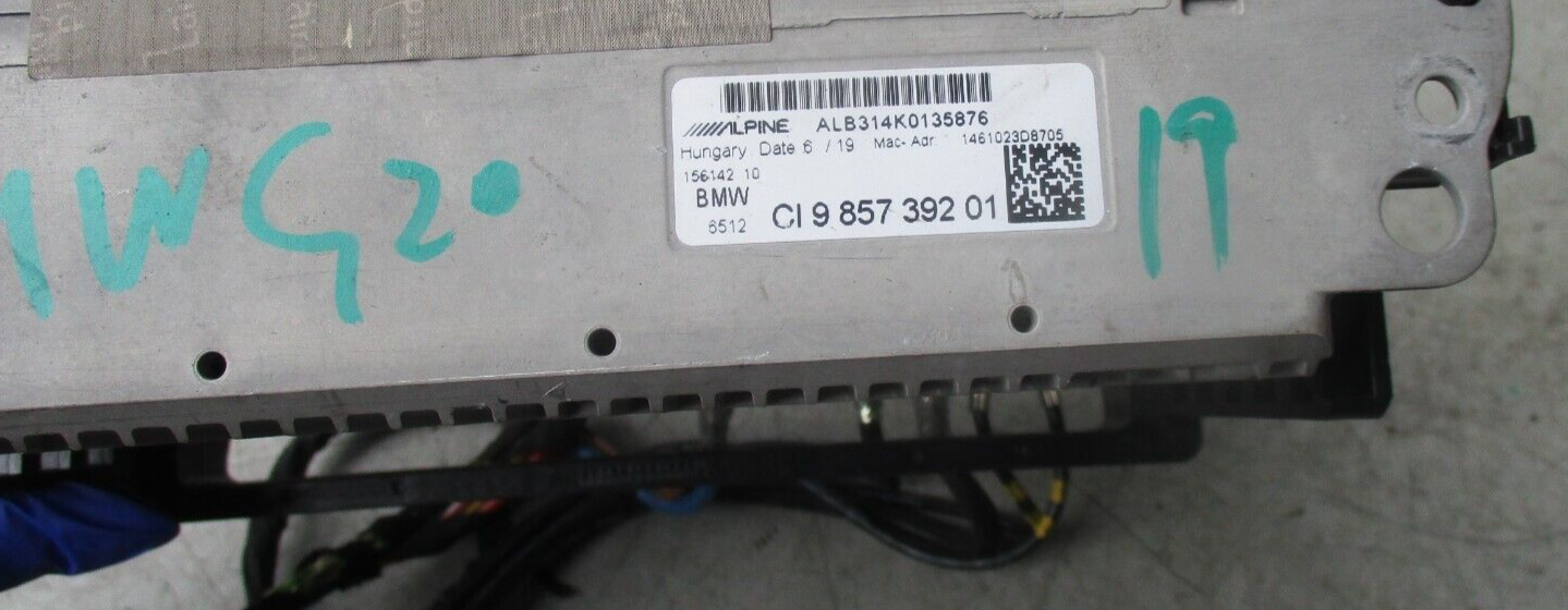 2019 BMW G20 SAT NAV GPS NAVIGATION CONTROL MODULE 9857392