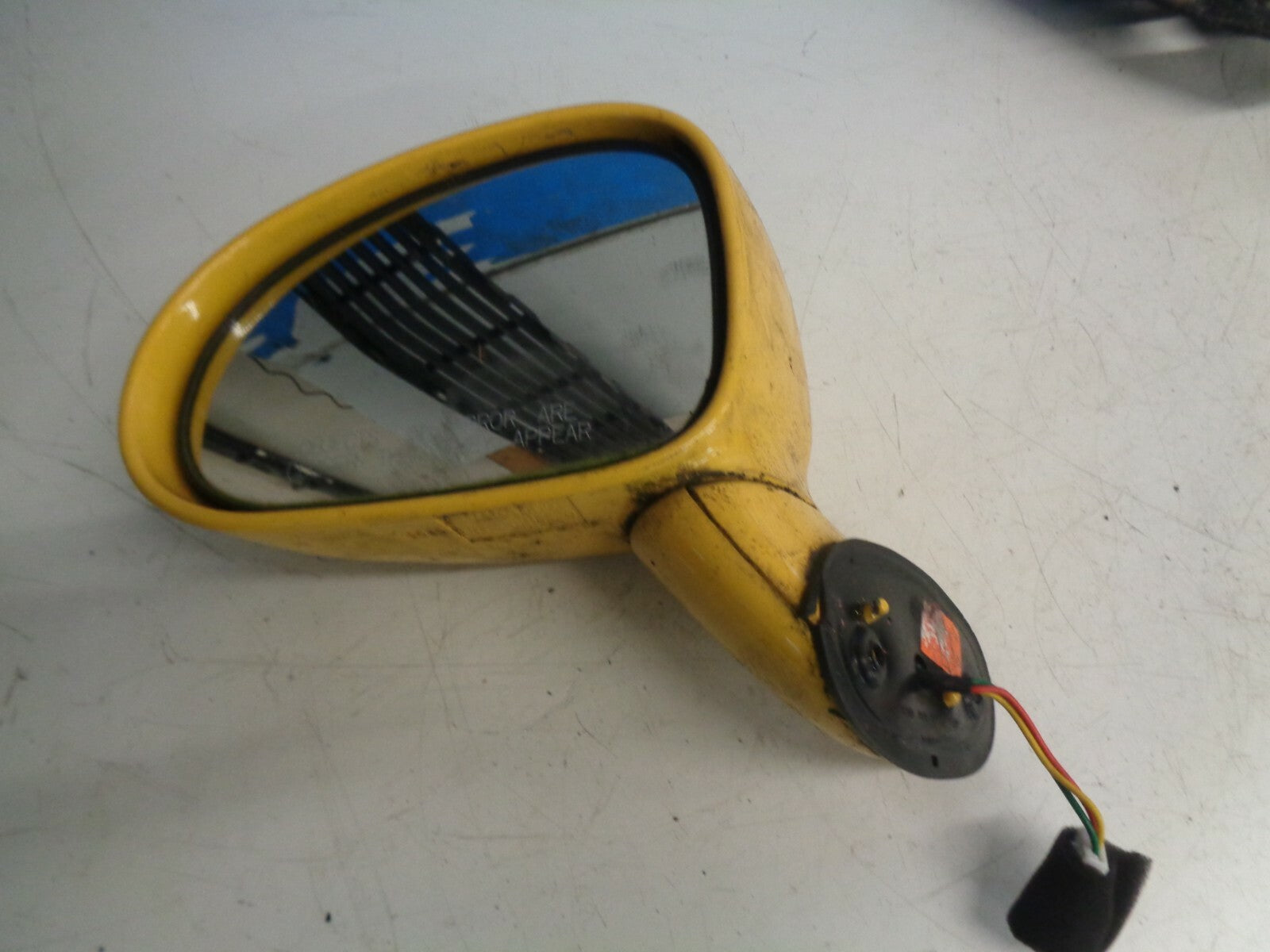 CHEVROLET MATIZ 2009 NSF PASSENGER SIDE FRONT DOOR WING MIRROR YELLOW