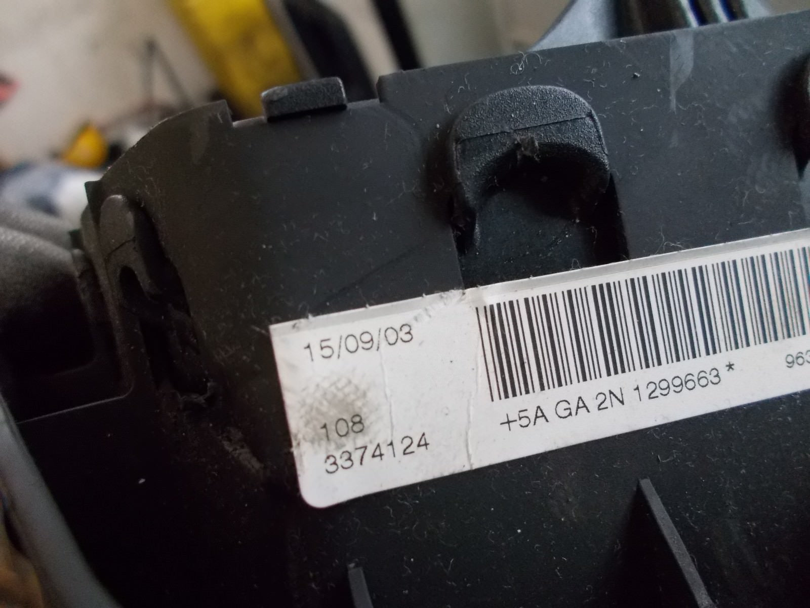 2003 PEUGEOT 307CC COUPE DRIVERS STEERING WHEEL AIR BAG 96345028