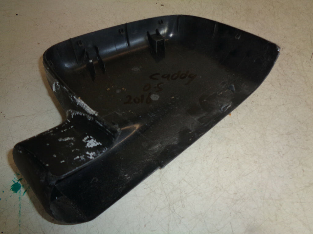 VW VOLKSWAGEN CADDY 2016 OS DRIVER SIDE WING MIRROR COVER 7E2857528 DAMAGED