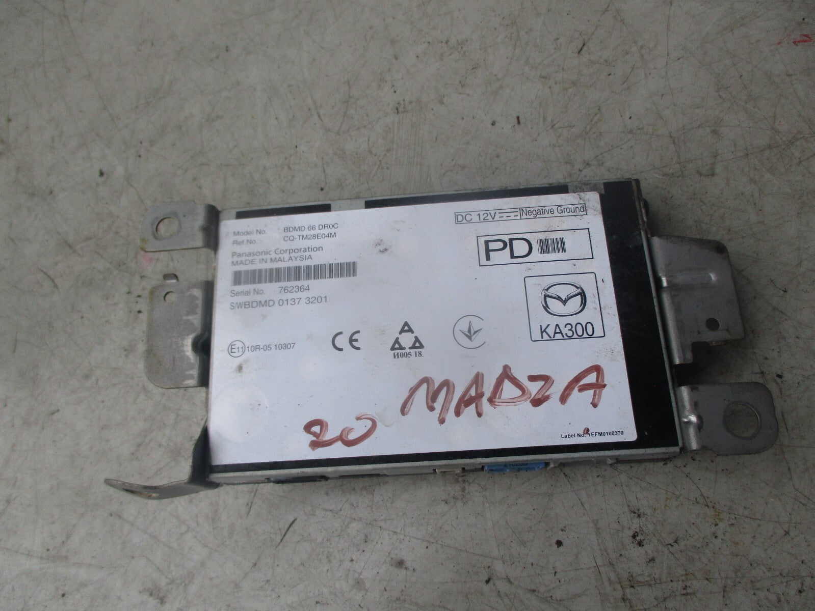 MAZDA 3 2020 ELECTRONIC MODULE BDMD66DR0C