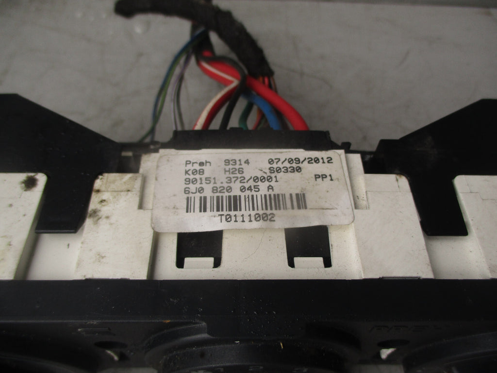 2012 SEAT IBIZA 6J AC HEATER CONTROL PANEL SWITCH 6J0820045A
