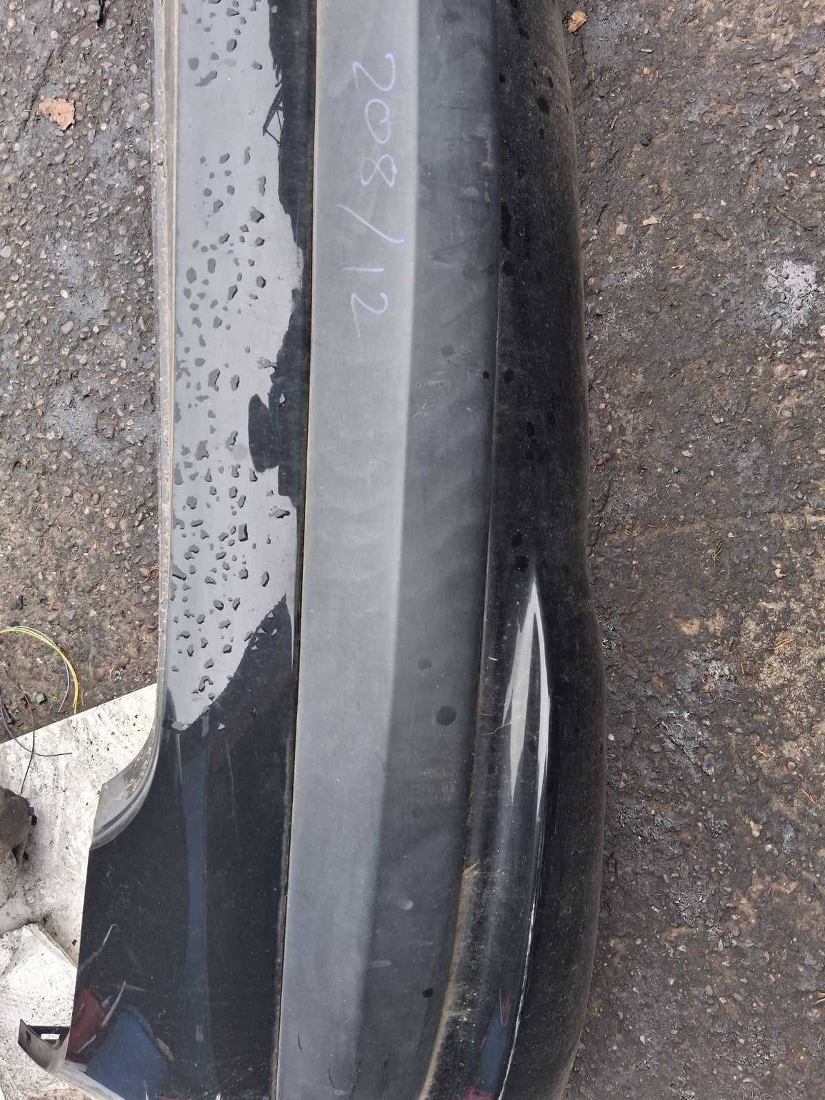 2012 PEUGEOT 207 COMPLETE REAR BUMPER BLACK