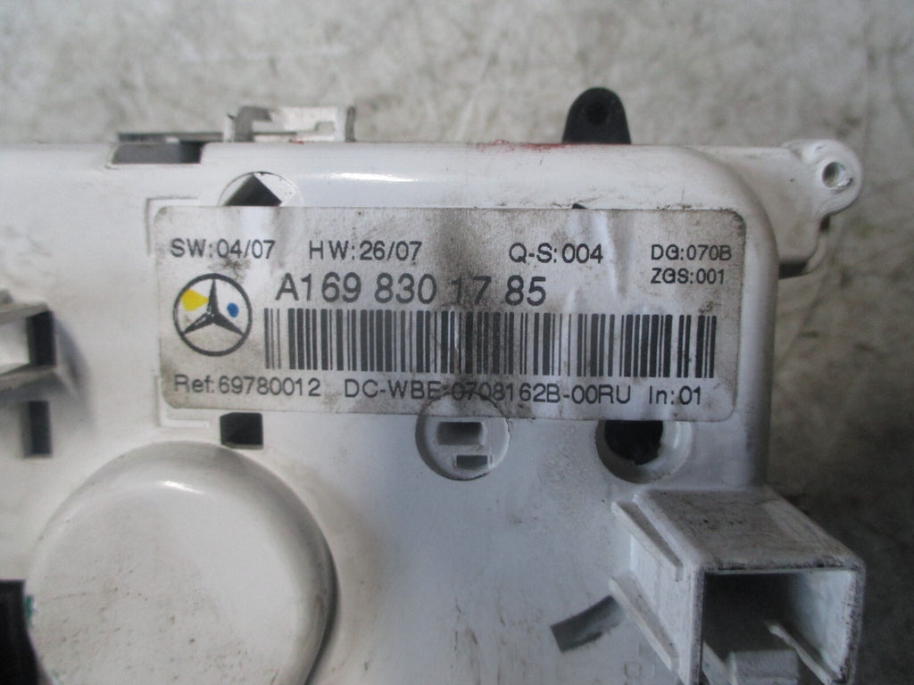 MERCEDES BENZ A CLASS 2006 W169 HEATER AC CLIMATE CONTROL SWITCH A1698301785