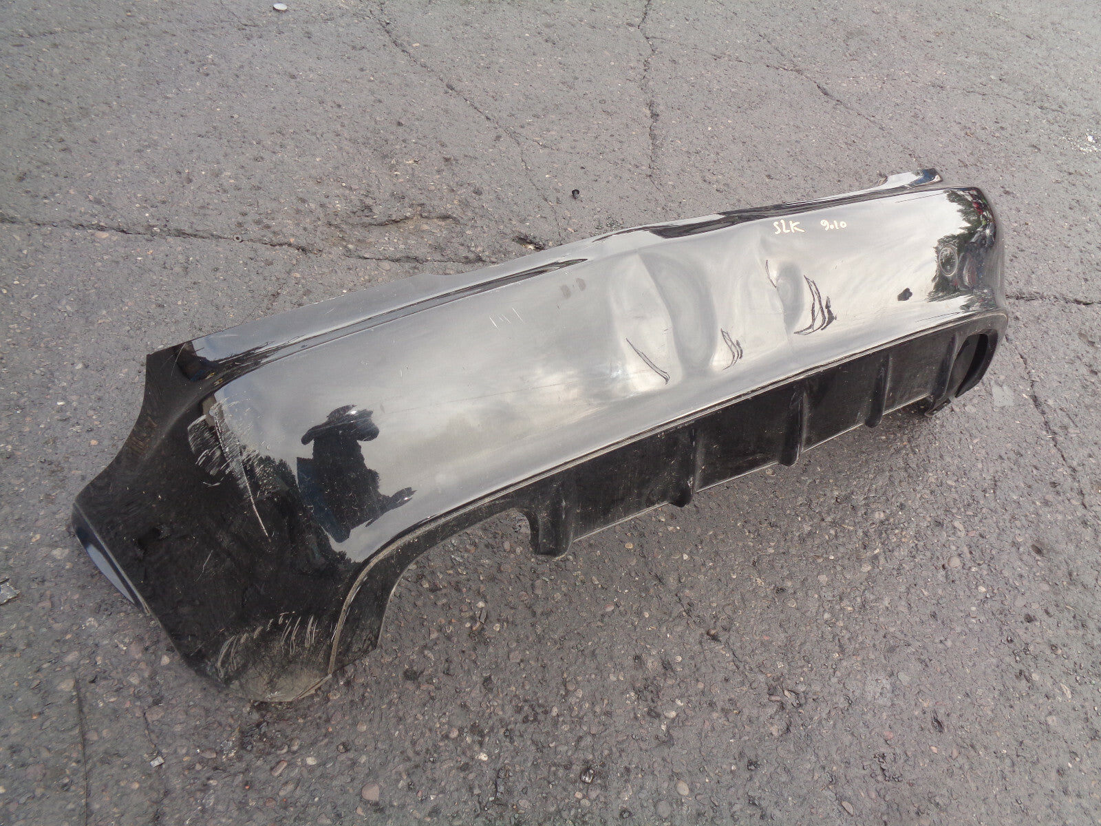 MERCEDES BENZ SLK 2010 COMPLETE REAR BUMPER BLACK A1718854125