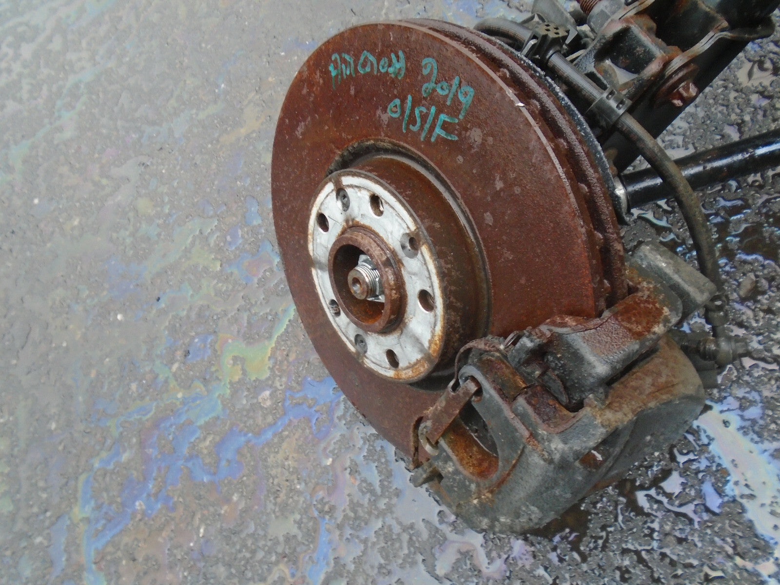 CITROEN C5 AIRCROSS 2019 OSF DRIVER FRONT SHOCK CALIPER HUB