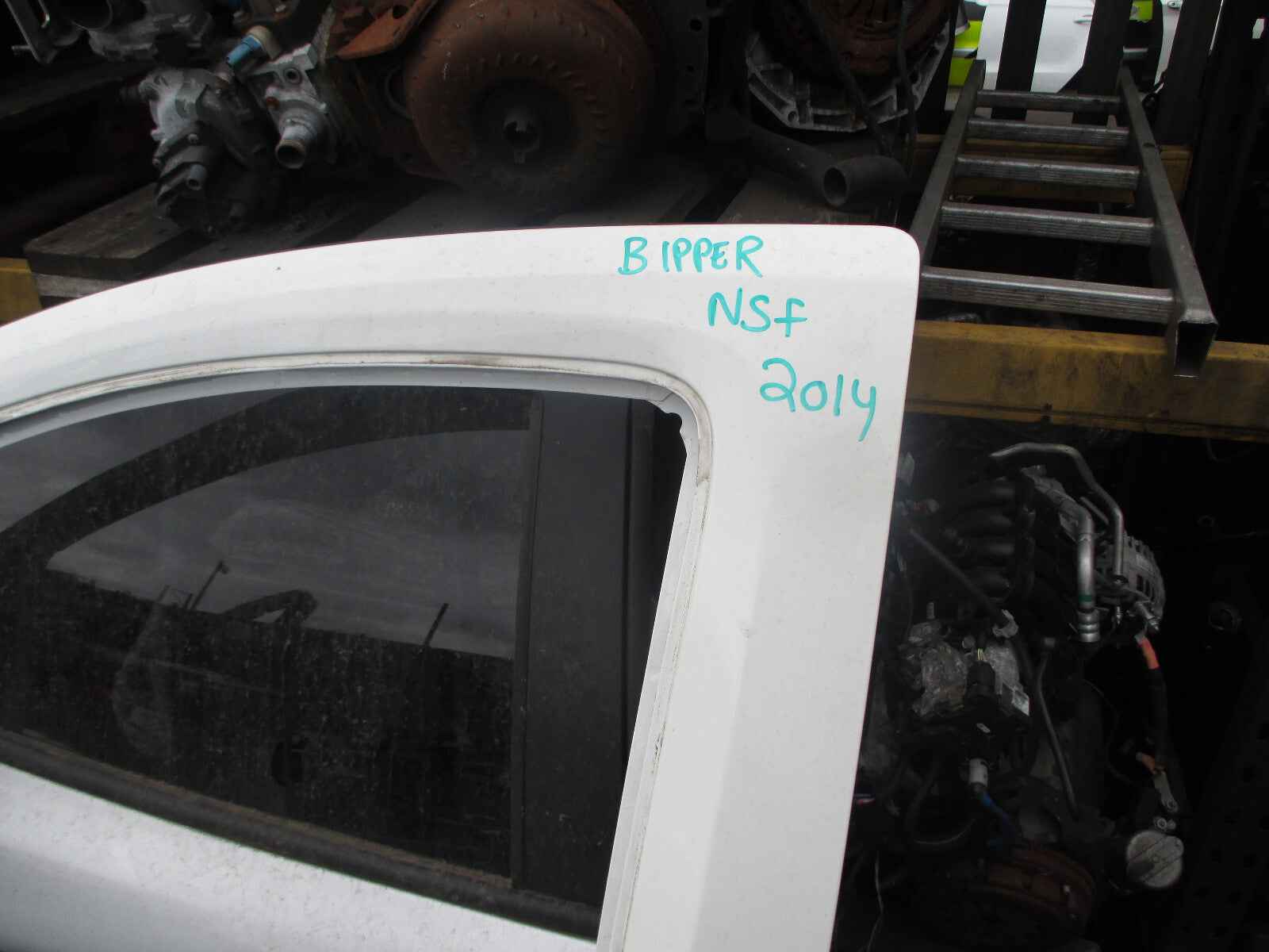PEUGEOT BIPPER 2014 NSF PASSENGER SIDE FRONT BARE DOOR WHITE