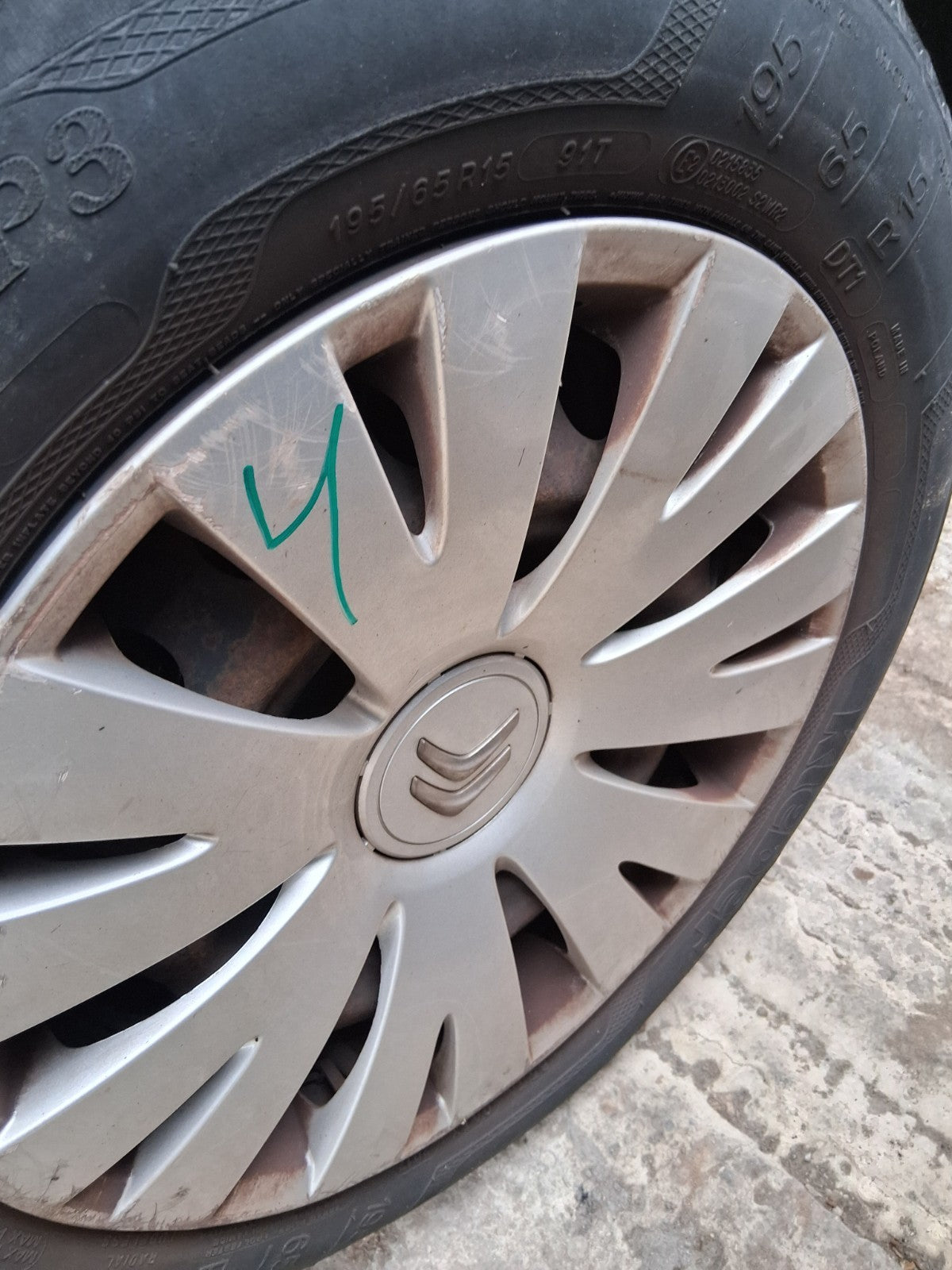 2017 CITROEN BERLINGO MK2 15 INCH STEEL WHEEL WITH TYRE 195/65R15