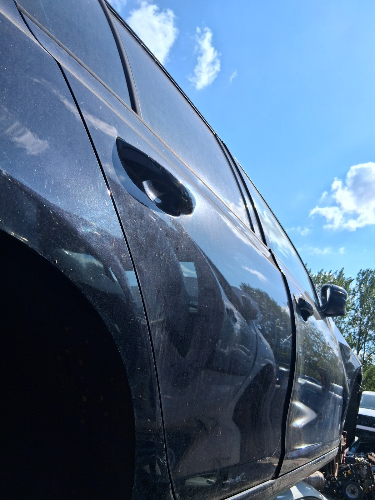 2012 VW VOLKSWAGEN GOLF MK6 OSR DRIVER SIDE REAR COMPLETE DOOR BLACK LC9X