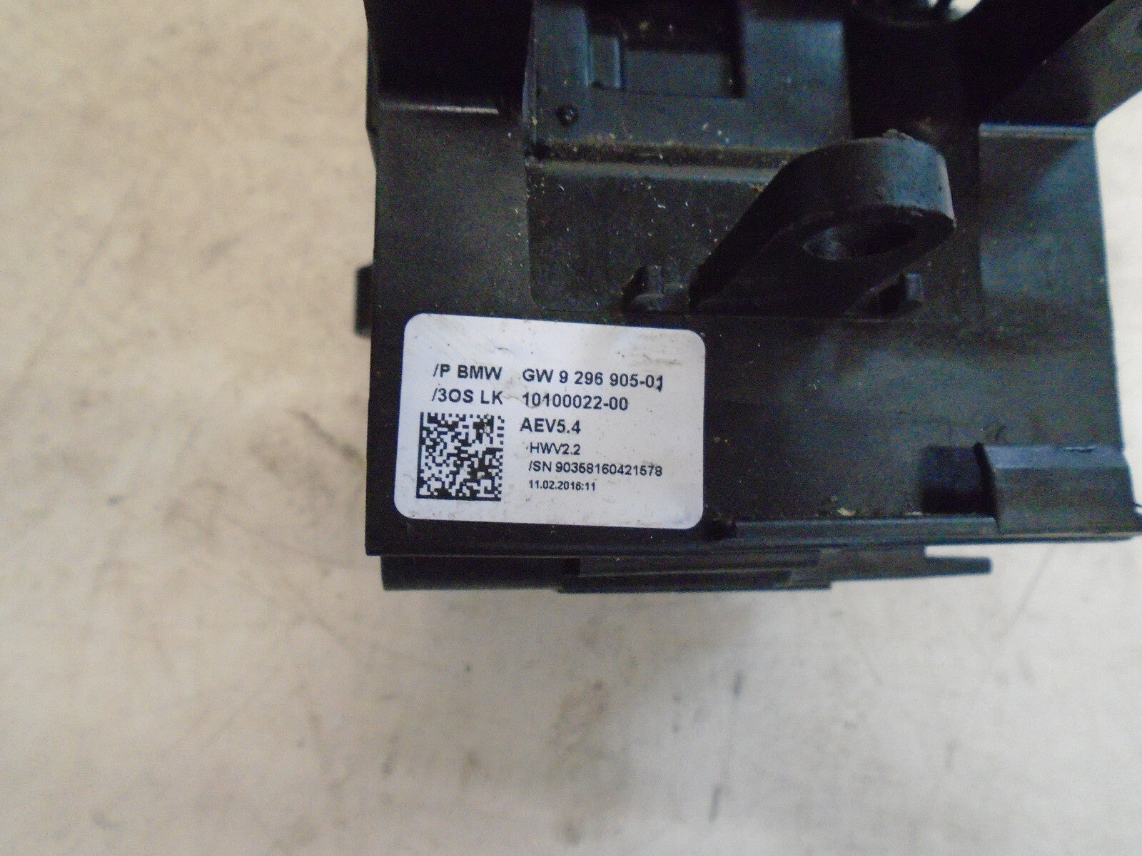 BMW 5 SERIES GRAN TURISMO 2016 AUTOMATIC GEAR SHIFT SELECTOR 9296905