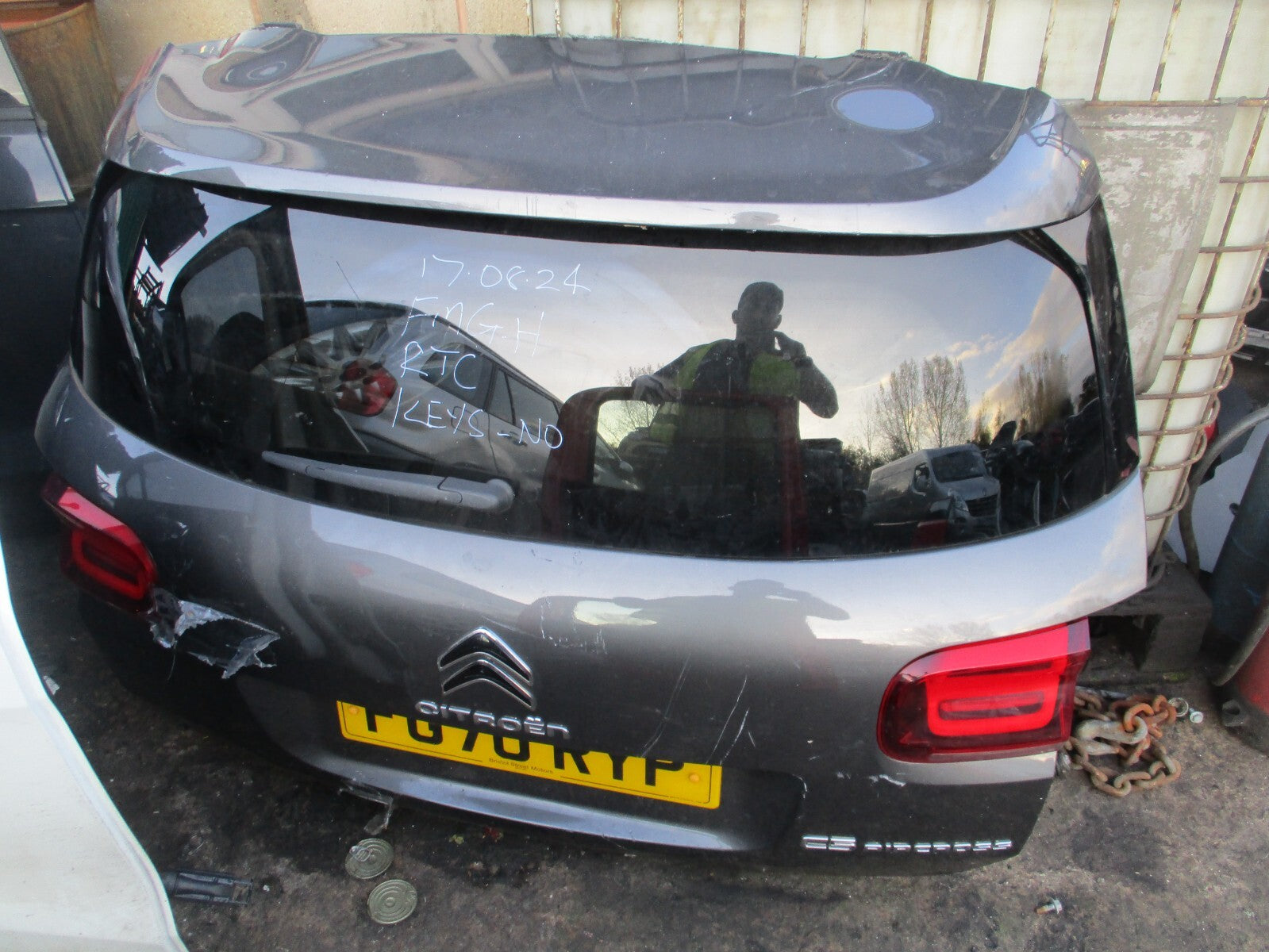 CITROEN C5 AIRCROSS 2020 REAR BARE TAILGATE BOOTLID GREY HAS DAMAGED