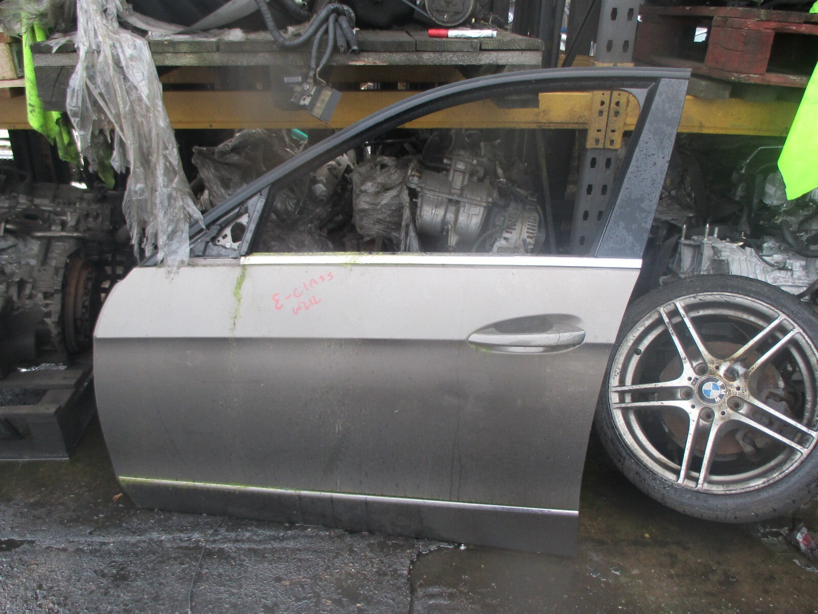 MERCEDES E CLASS 2012 W212 SALOON NSF PASSENGER FRONT DOOR BARE SHELL 693 GREY
