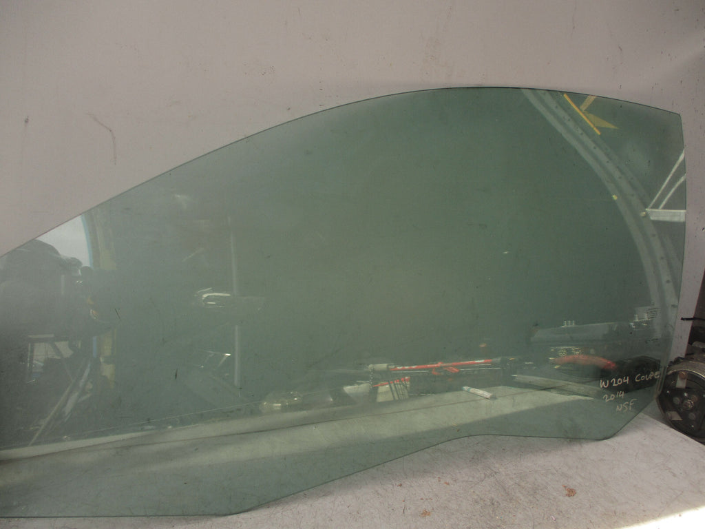 2014 MERCEDES BENZ C CLASS COUPE NSF PASSENGER SIDE FRONT LEFT DOOR WINDOW GLASS