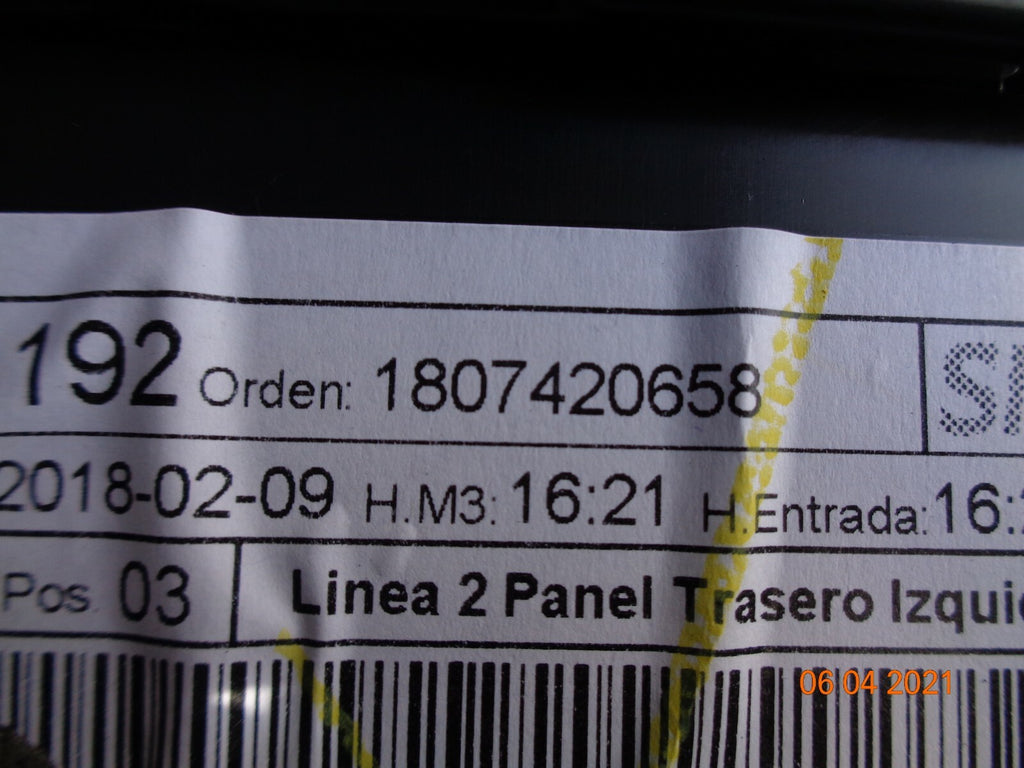 SEAT LEON MK3 5F 1.2 TSI PASSENGER NEAR SIDE REAR DOOR CARD 5F4868605
