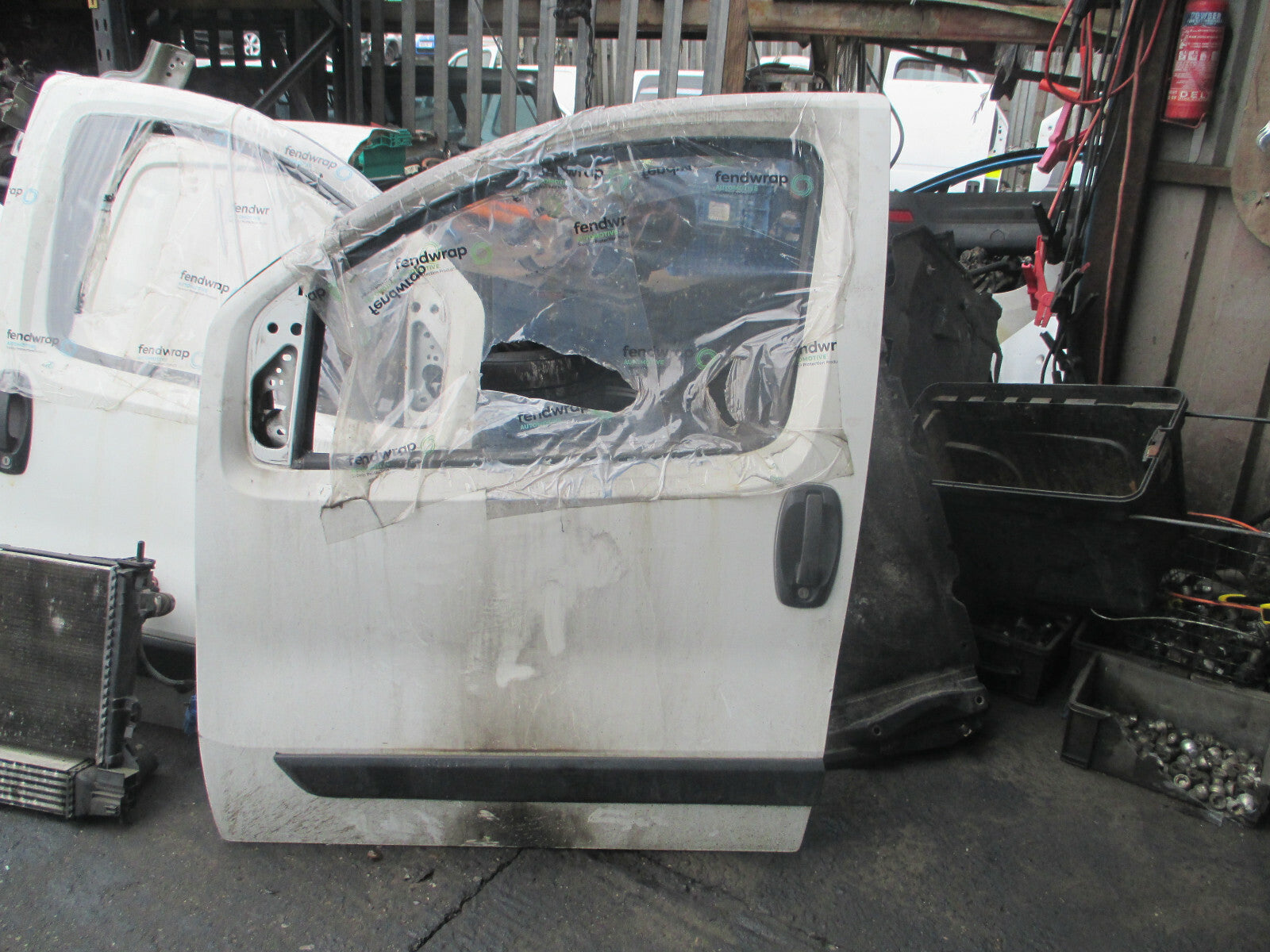 2015 PEUGEOT BIPPER NSF PASSENGER SIDE FRONT DOOR BARE WHITE