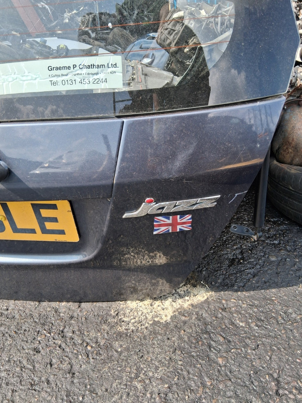 2007 HONDA JAZZ MK2 REAR BOOTLID TAILGATE BLUE