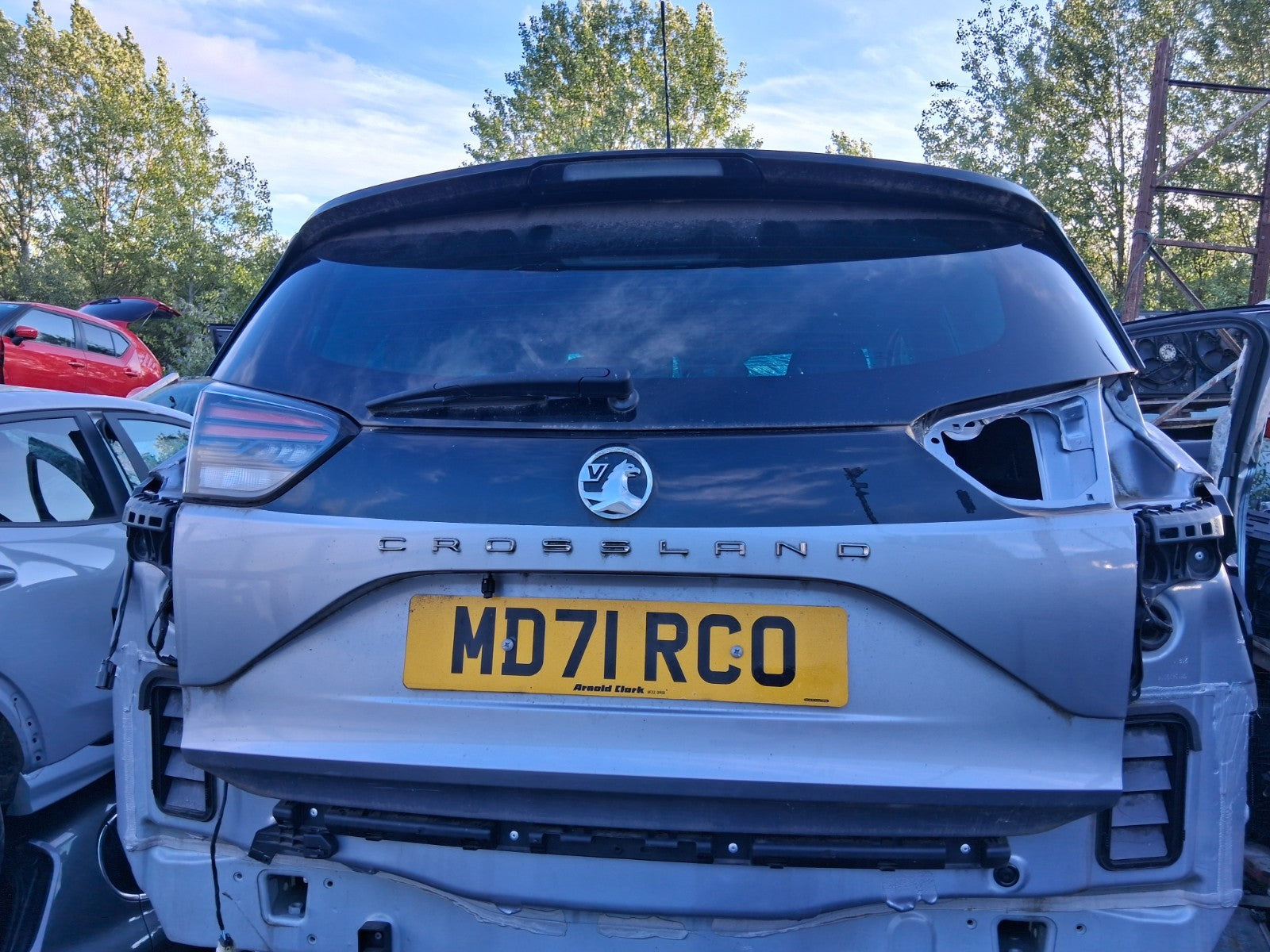 2022 VAUXHALL CROSSLAND BARE TAILGATE BOOTLID ARTENSE GREY Z10K